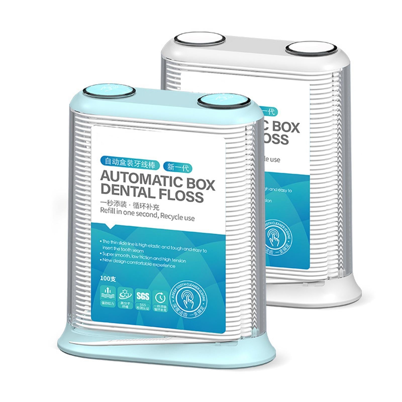 Automatic Floss Storage Box with 100x Teeth Clean Floss for Dining Table