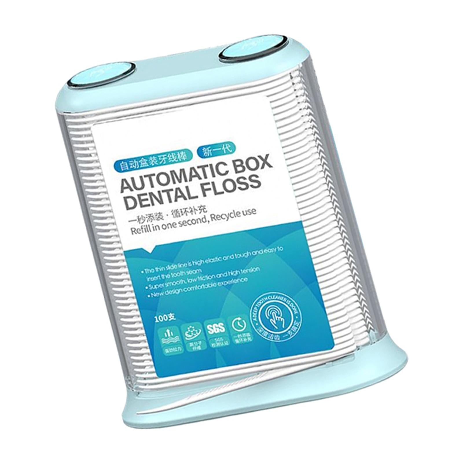 Automatic Floss Storage Box with 100x Teeth Clean Floss for Dining Table