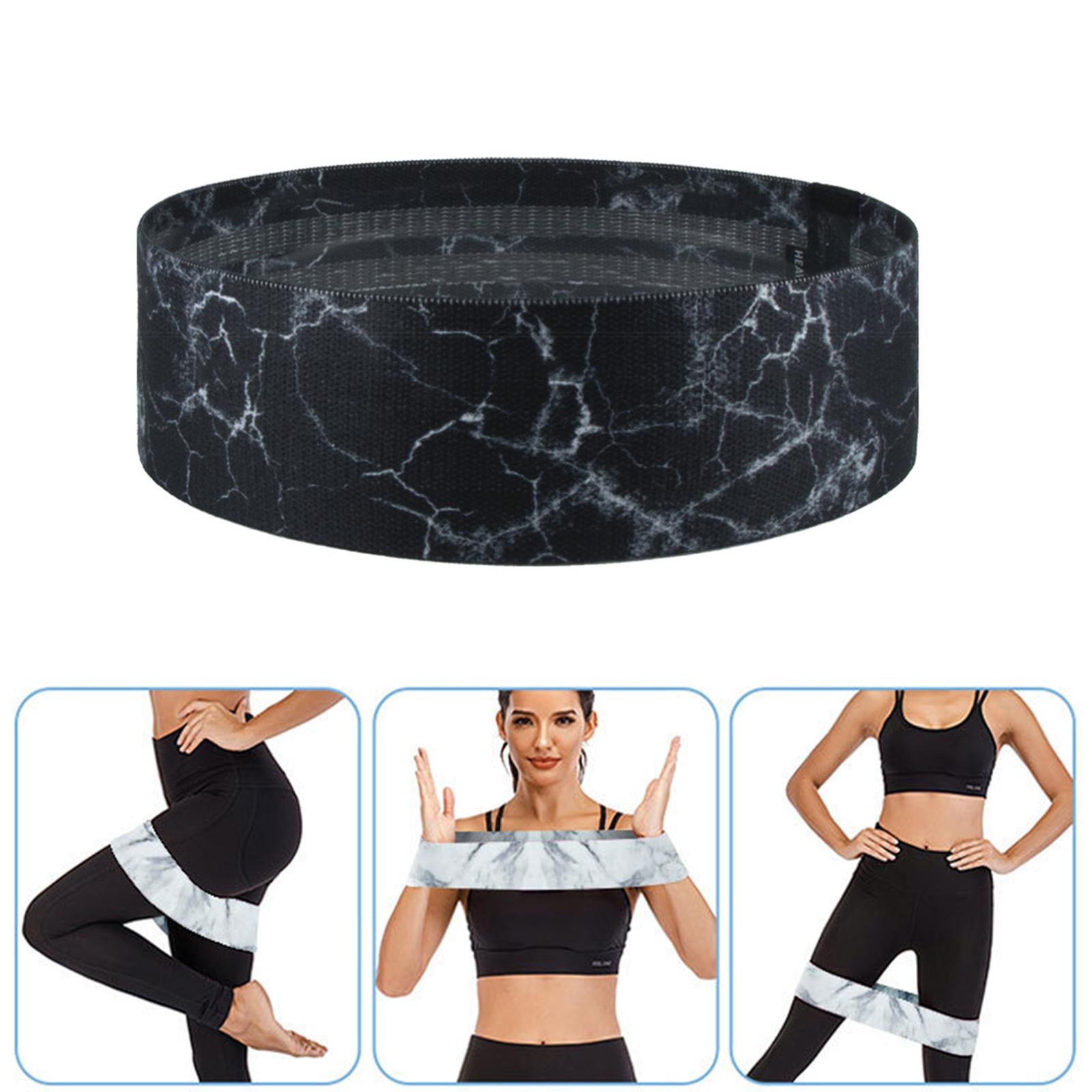 Resistance Bands Elastic Strength Bands for Legs and Butt Pilates Yoga L Black