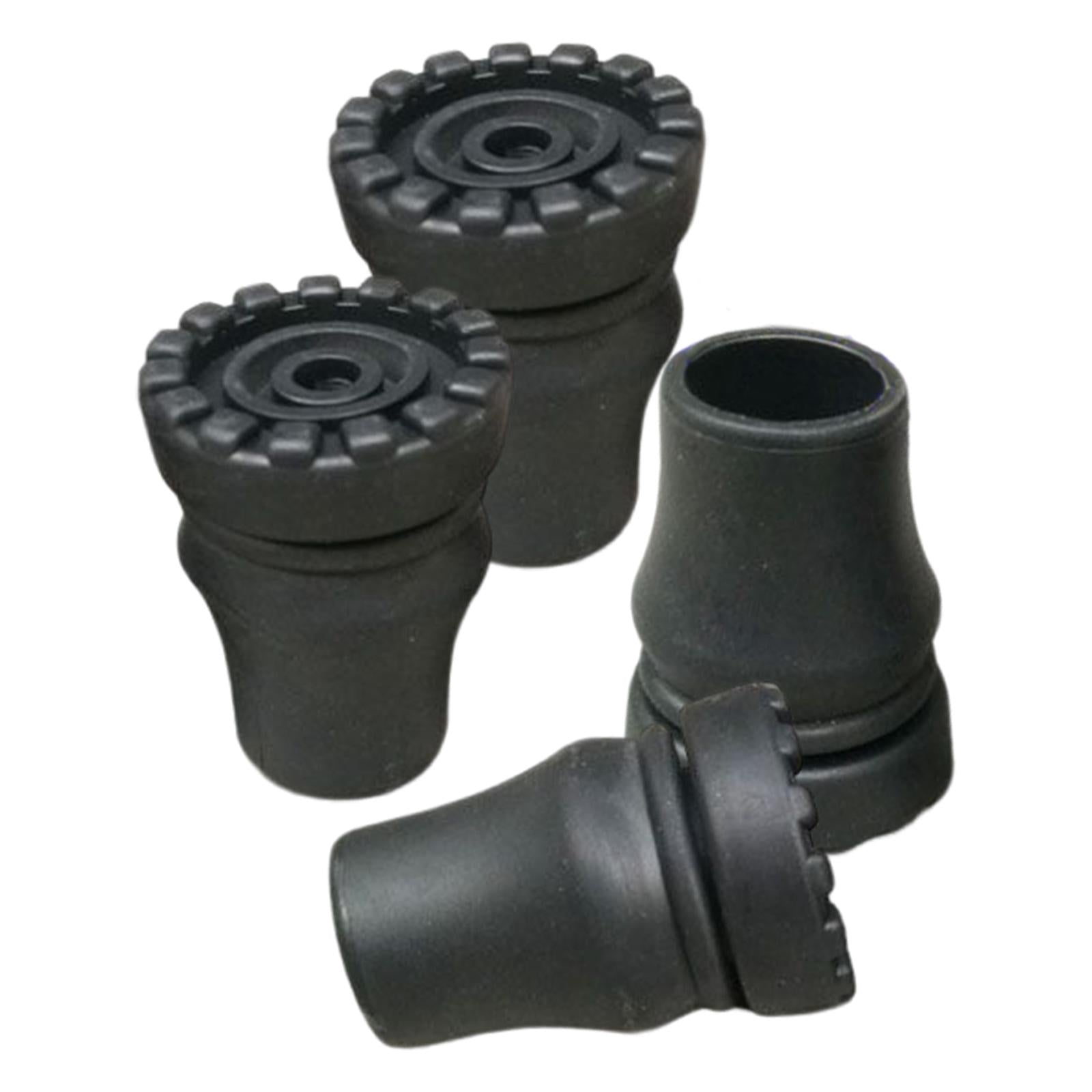 4x Walking Stick Tips Enhanced Stability Cane Tips for Cane Trekking Pole