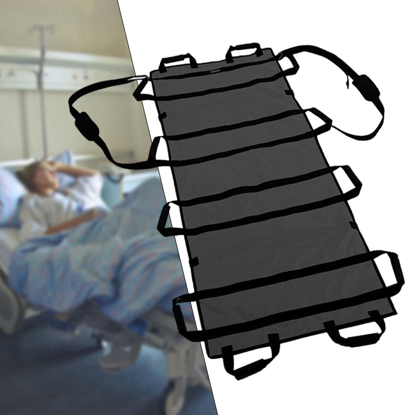 Household Soft Stretcher Elderly Aids Patient Mover Black shoulder strap