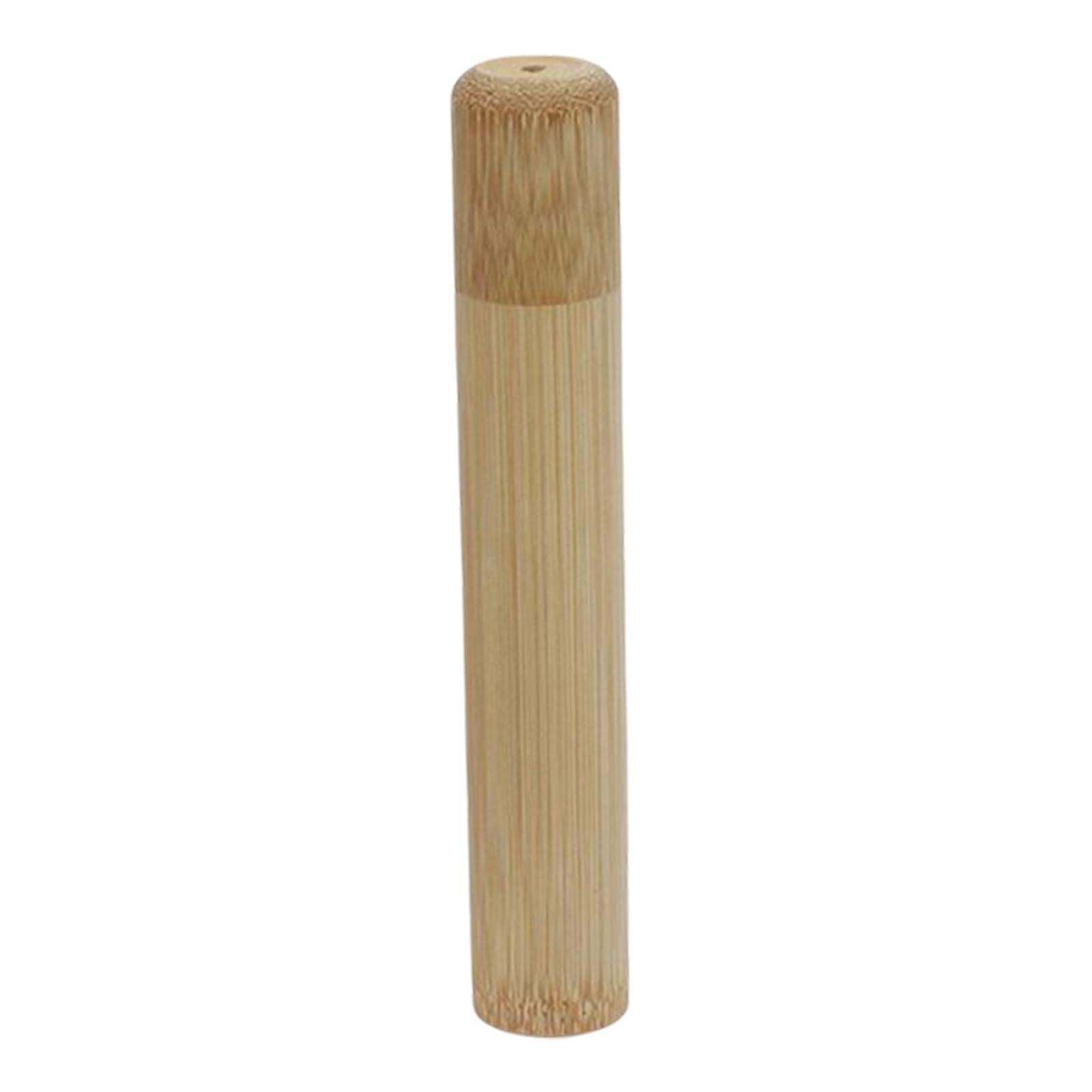 Natural Bamboo Toothbrush Tube Hand Made Tooth Brush Holder 16cm for Kids