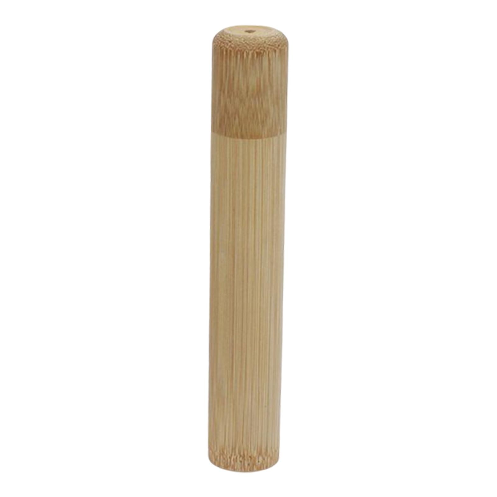 Natural Bamboo Toothbrush Tube Hand Made Tooth Brush Holder 16cm for Kids