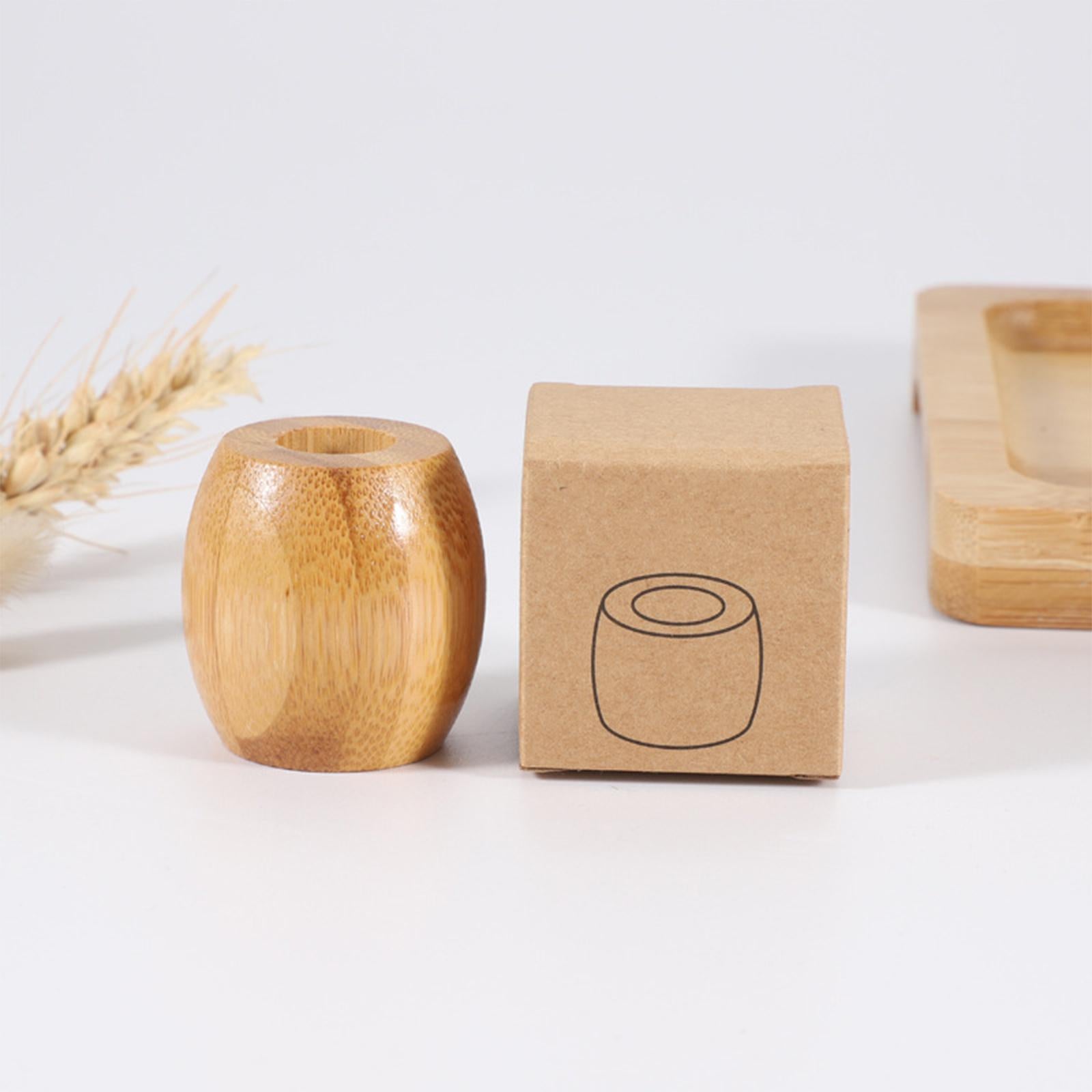 Bamboo Toothbrush Holder Office Pen Holder for Shower Farmhouse Countertop