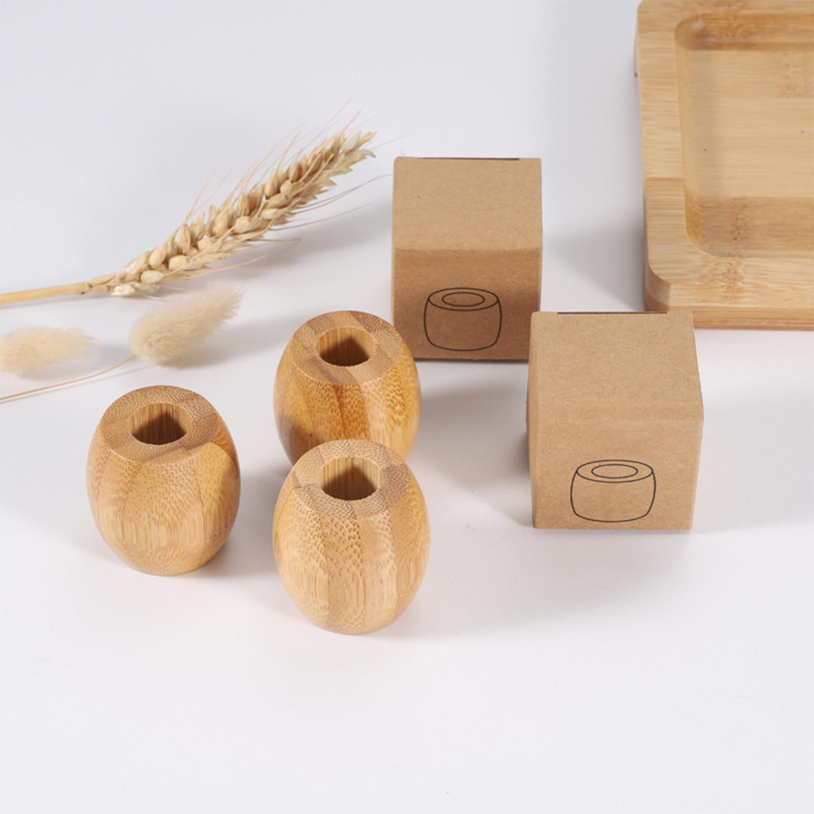 Bamboo Toothbrush Holder Office Pen Holder for Shower Farmhouse Countertop