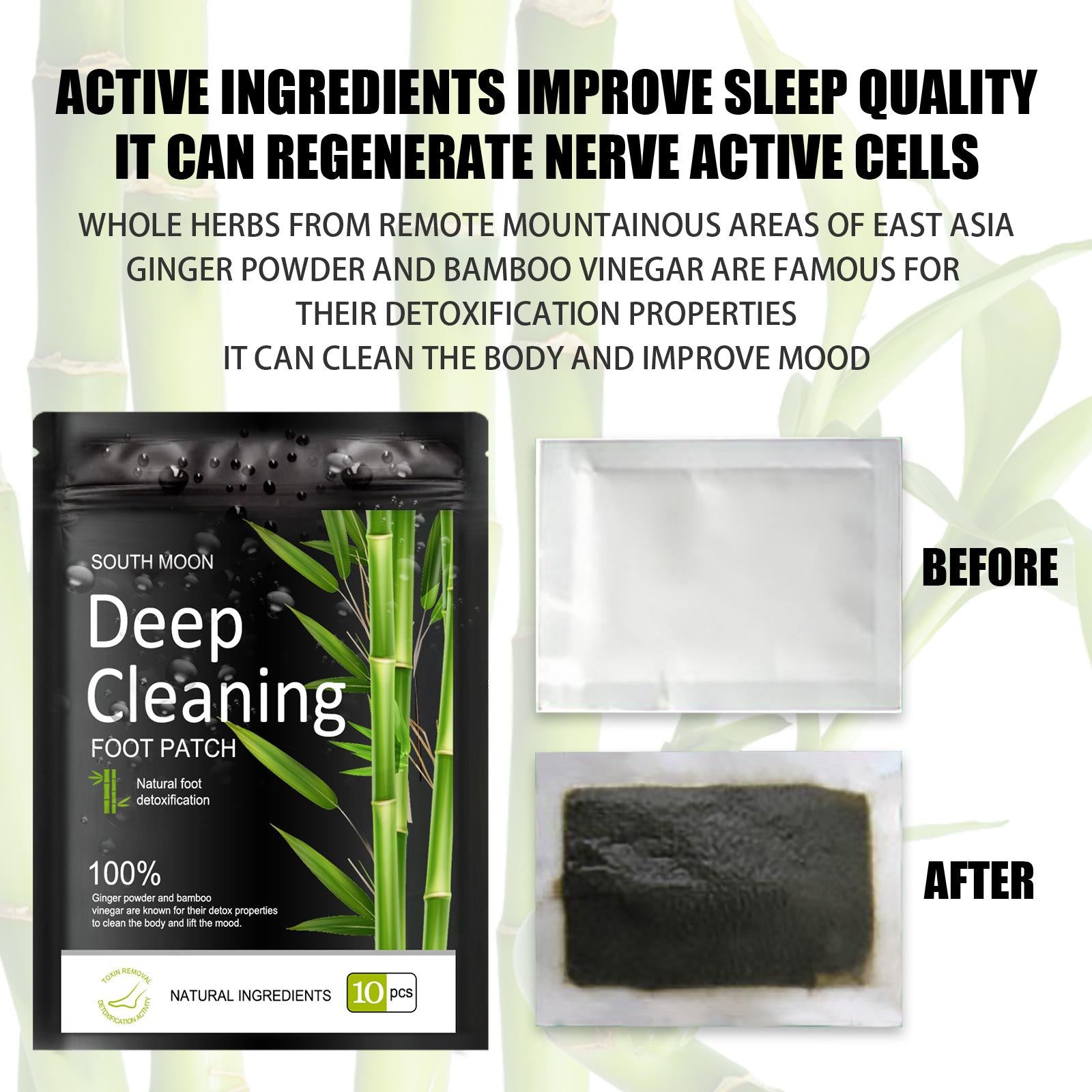 Cleansing Foot Pads Natural Herbal Reduce Foot Odor for Home 10 Pieces