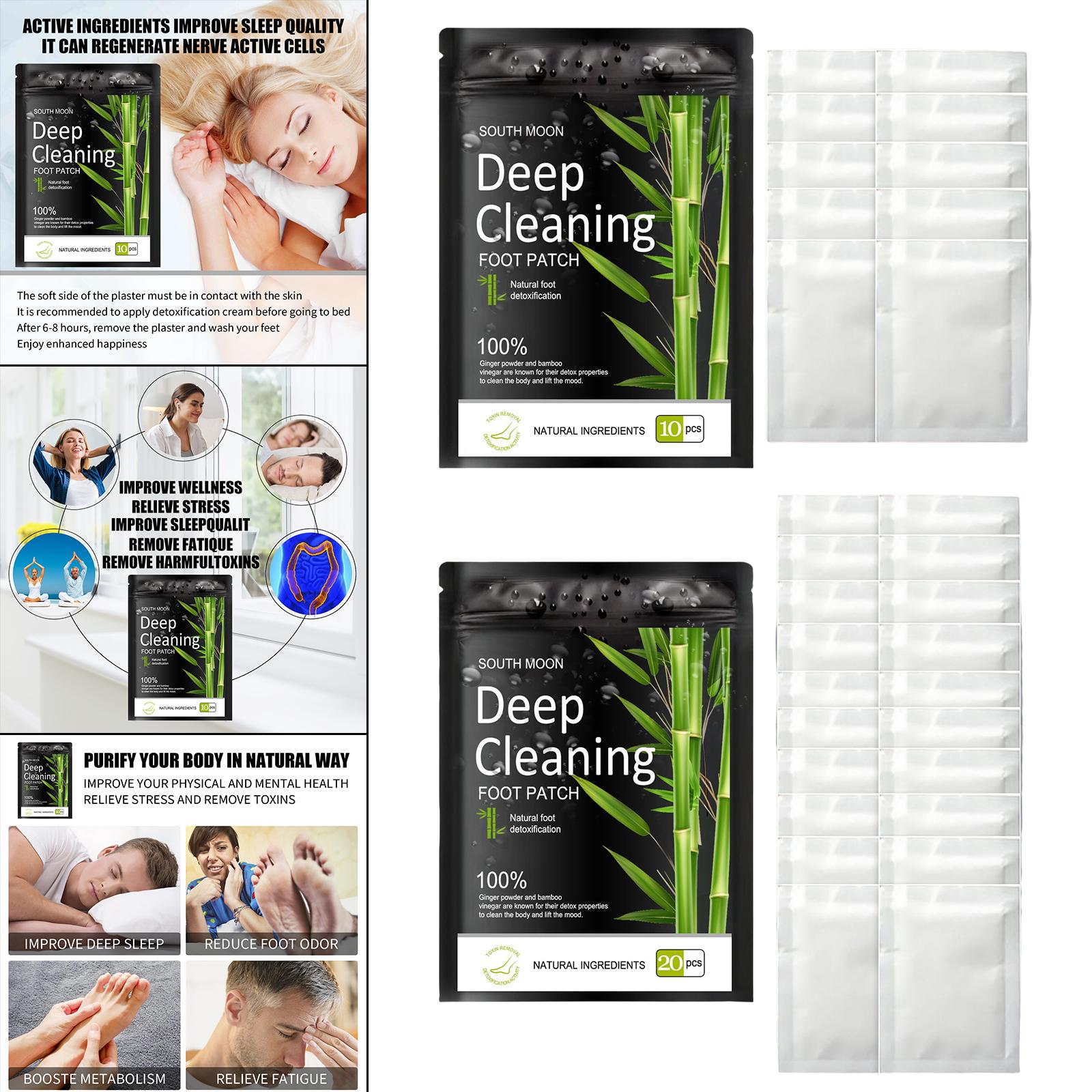 Cleansing Foot Pads Natural Herbal Reduce Foot Odor for Home 10 Pieces