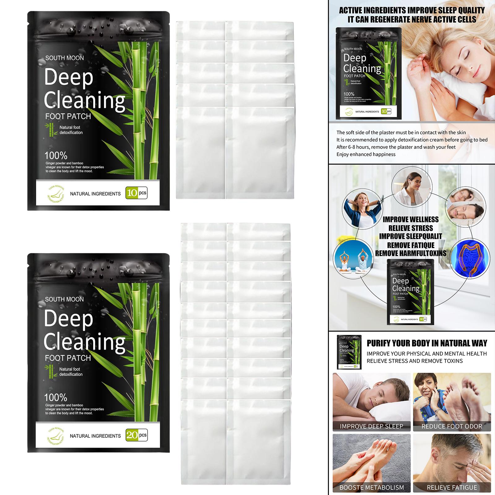 Cleansing Foot Pads Natural Herbal Reduce Foot Odor for Home 10 Pieces