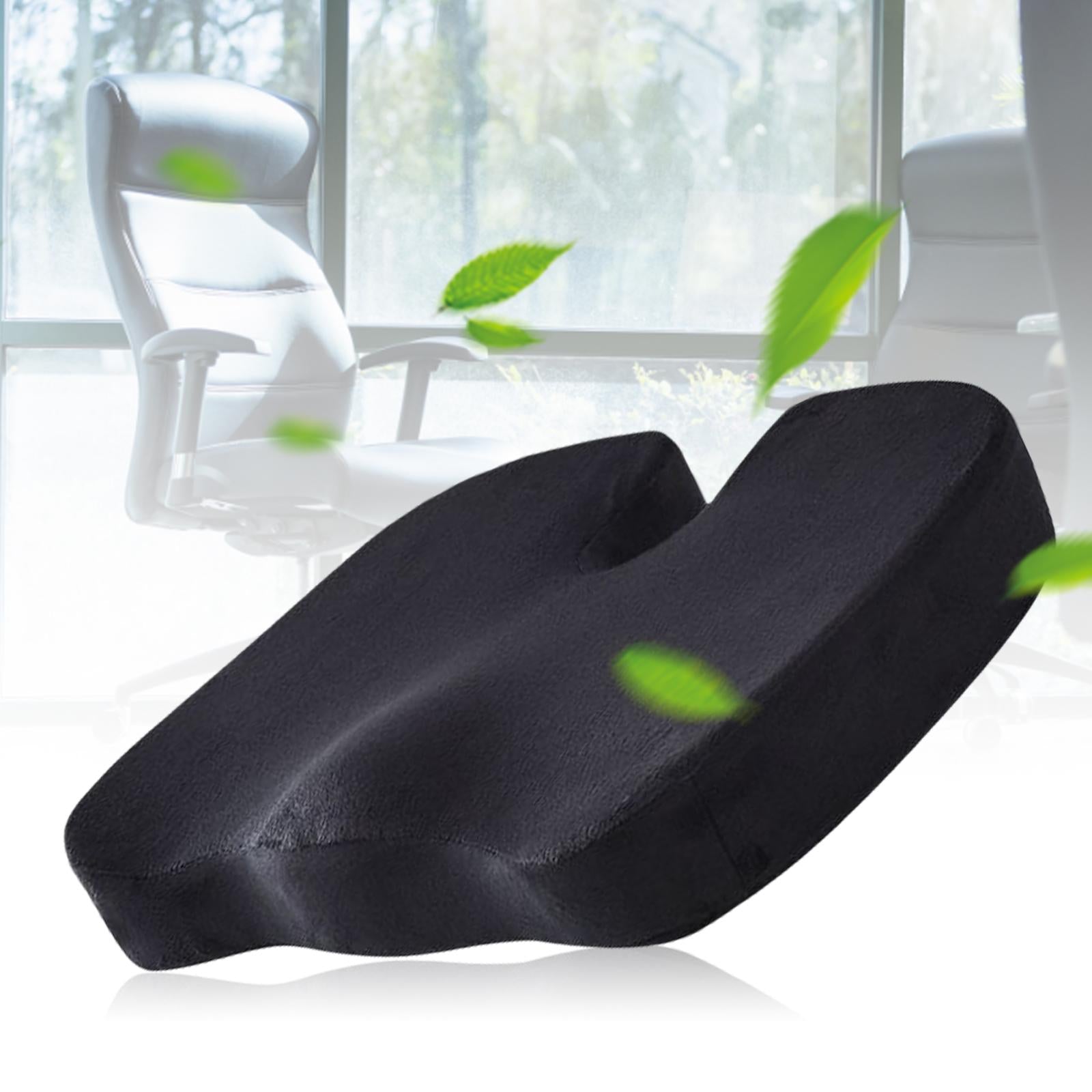 Memory Foam Seat Cushion Chair Cushion for Desk Office Seat Black