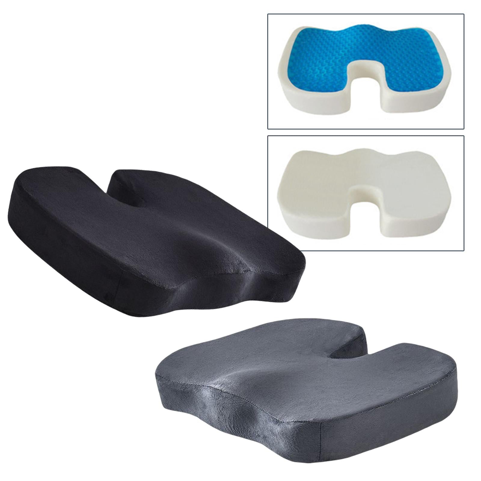 Memory Foam Seat Cushion Chair Cushion for Desk Office Seat Black