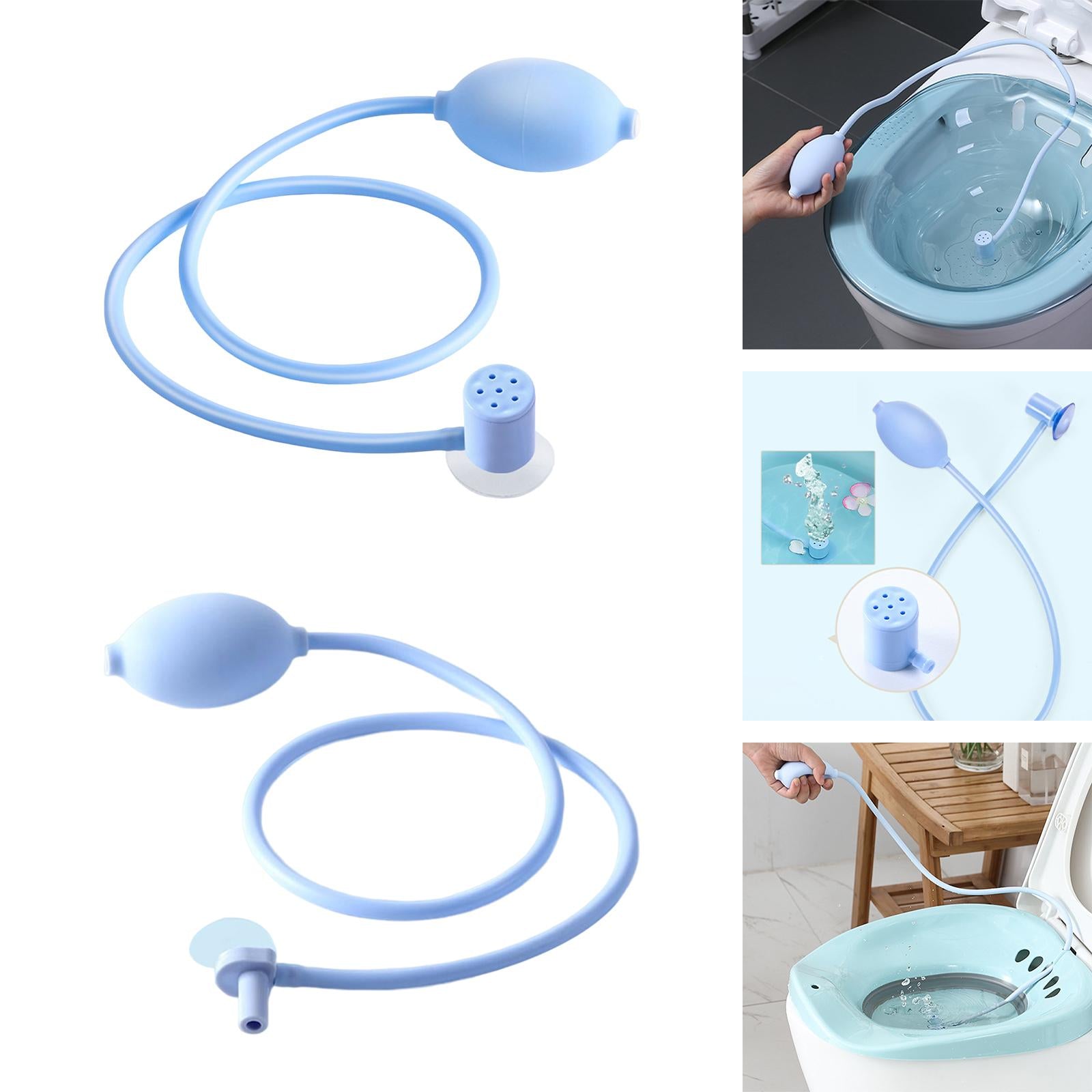 Foldable Sitz Bath Flusher with Suction Cup for Bidet Toilet Hemorrhoid multi hole