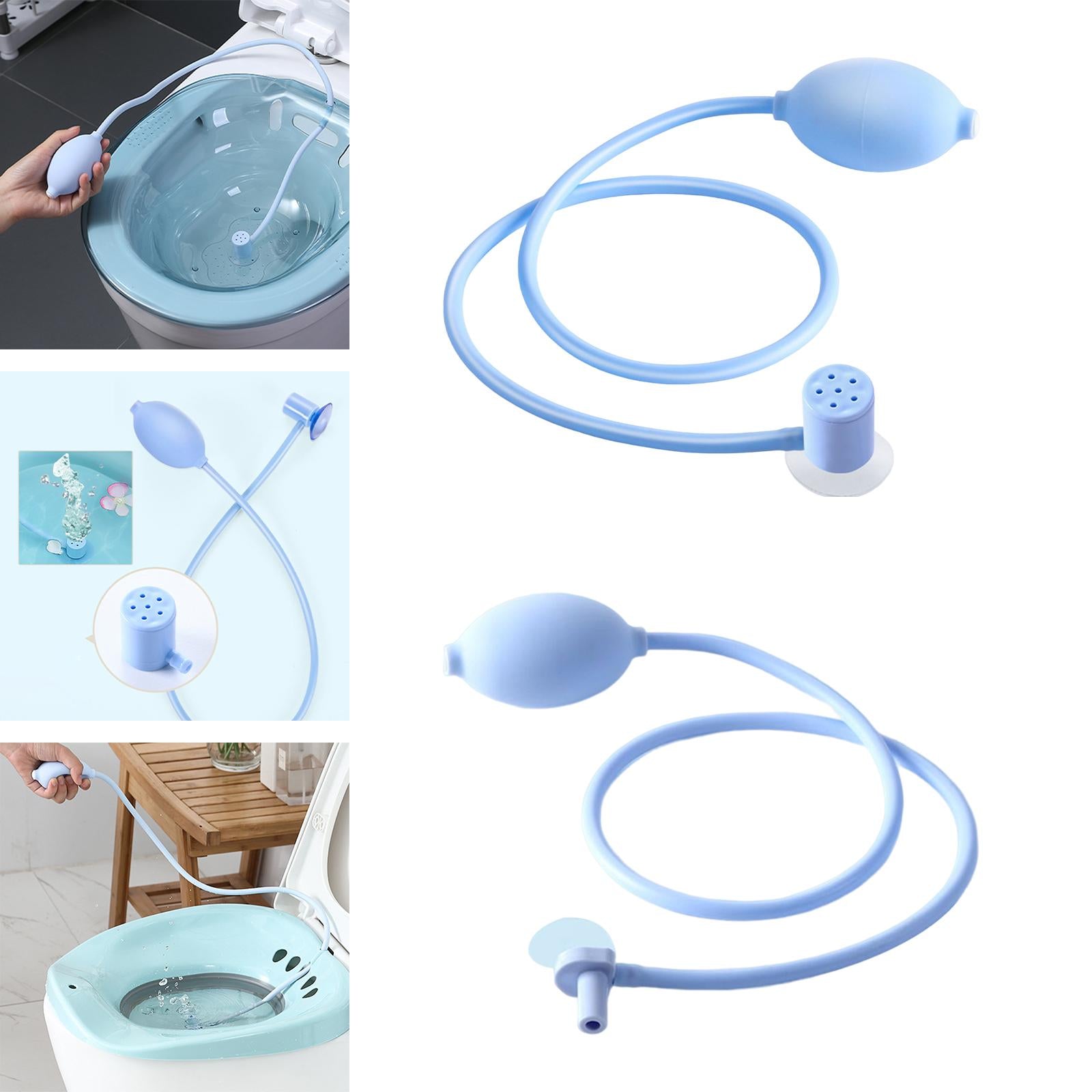 Foldable Sitz Bath Flusher with Suction Cup for Bidet Toilet Hemorrhoid multi hole