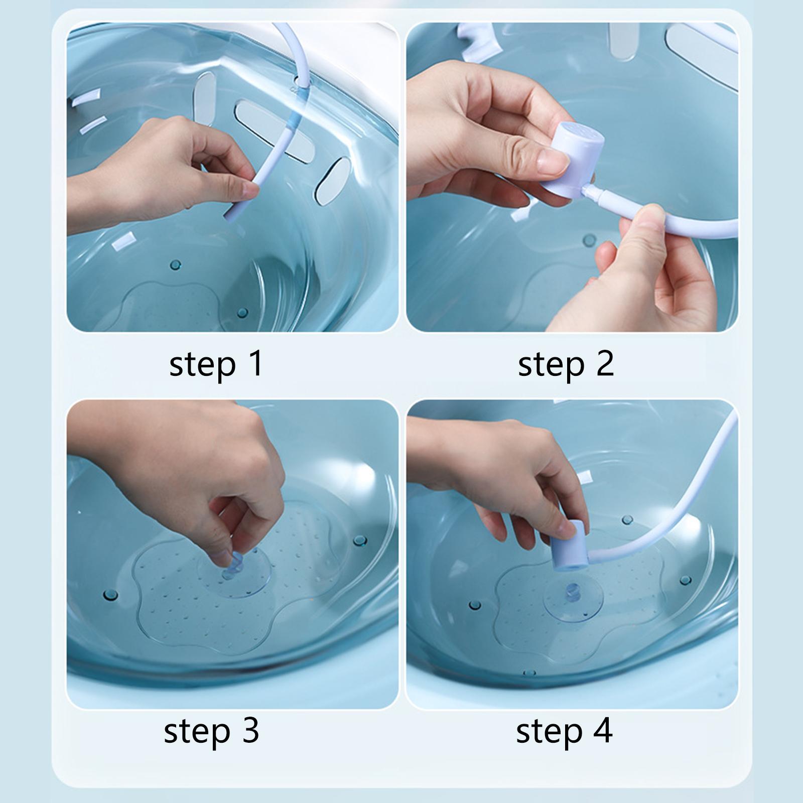 Foldable Sitz Bath Flusher with Suction Cup for Bidet Toilet Hemorrhoid single hole