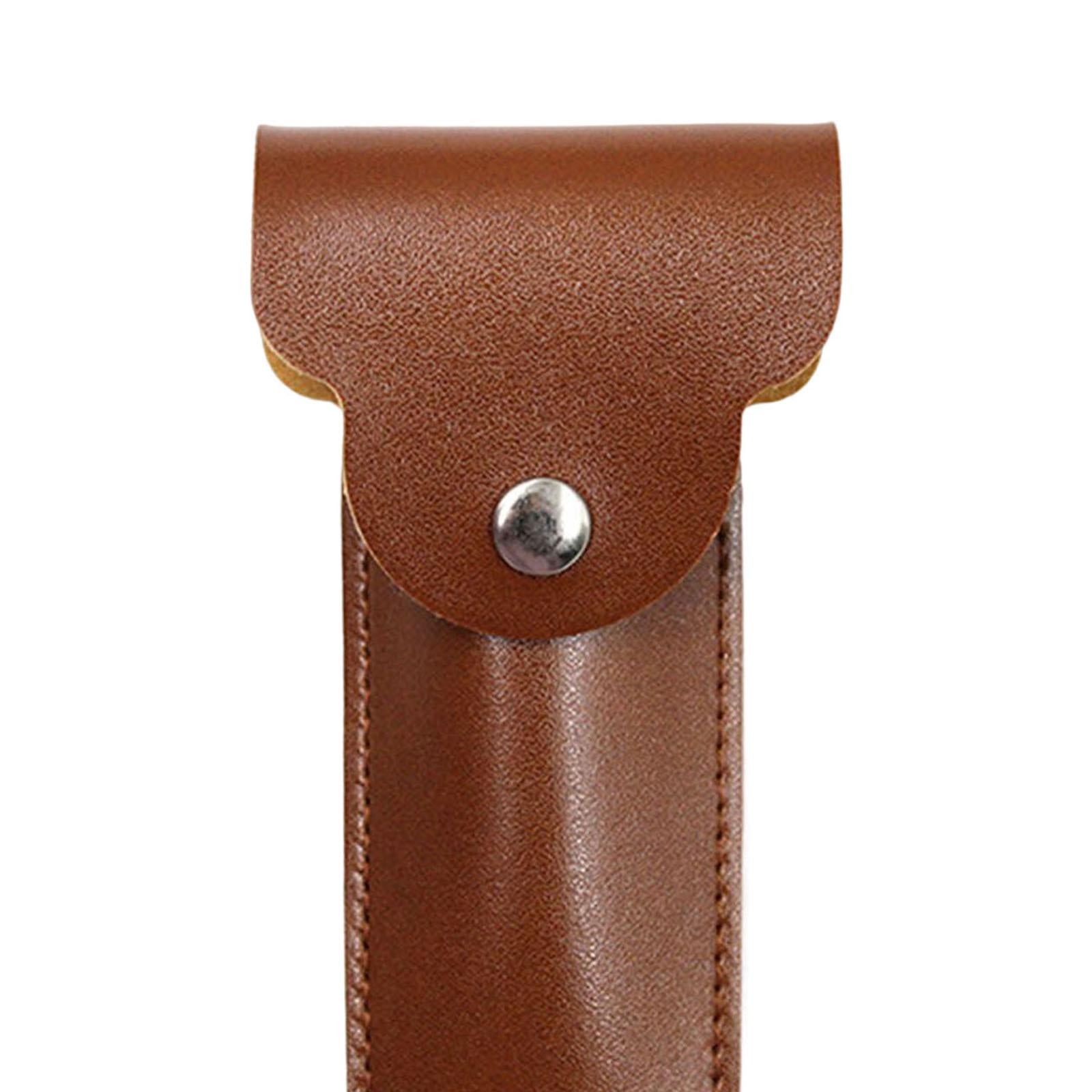 Manual Razor Case Shaver Portable for Double Edge Safety Razor Shaving Razor Brown