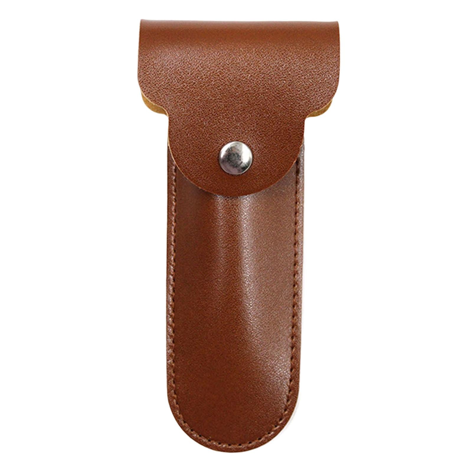 Manual Razor Case Shaver Portable for Double Edge Safety Razor Shaving Razor Brown