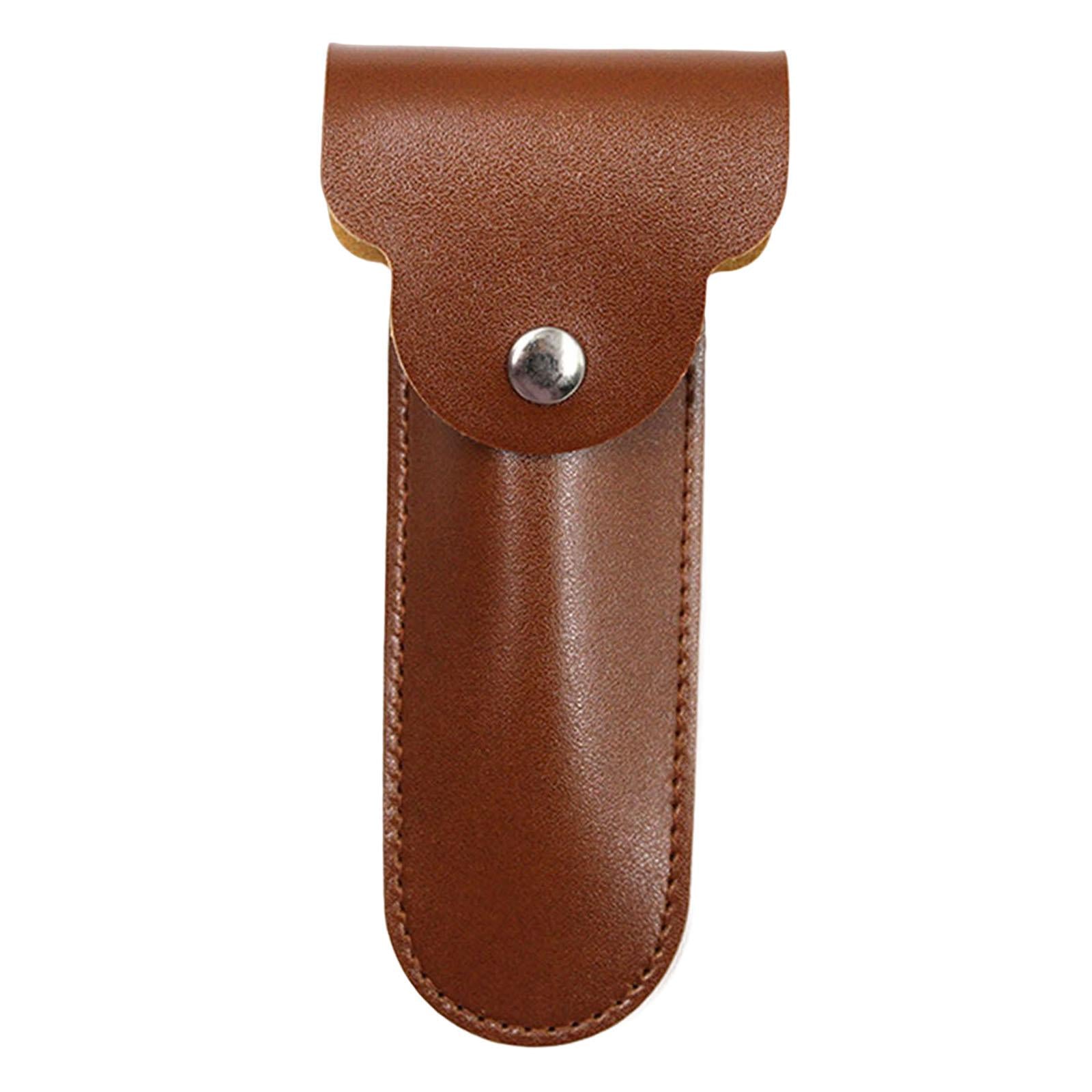 Manual Razor Case Shaver Portable for Double Edge Safety Razor Shaving Razor Brown