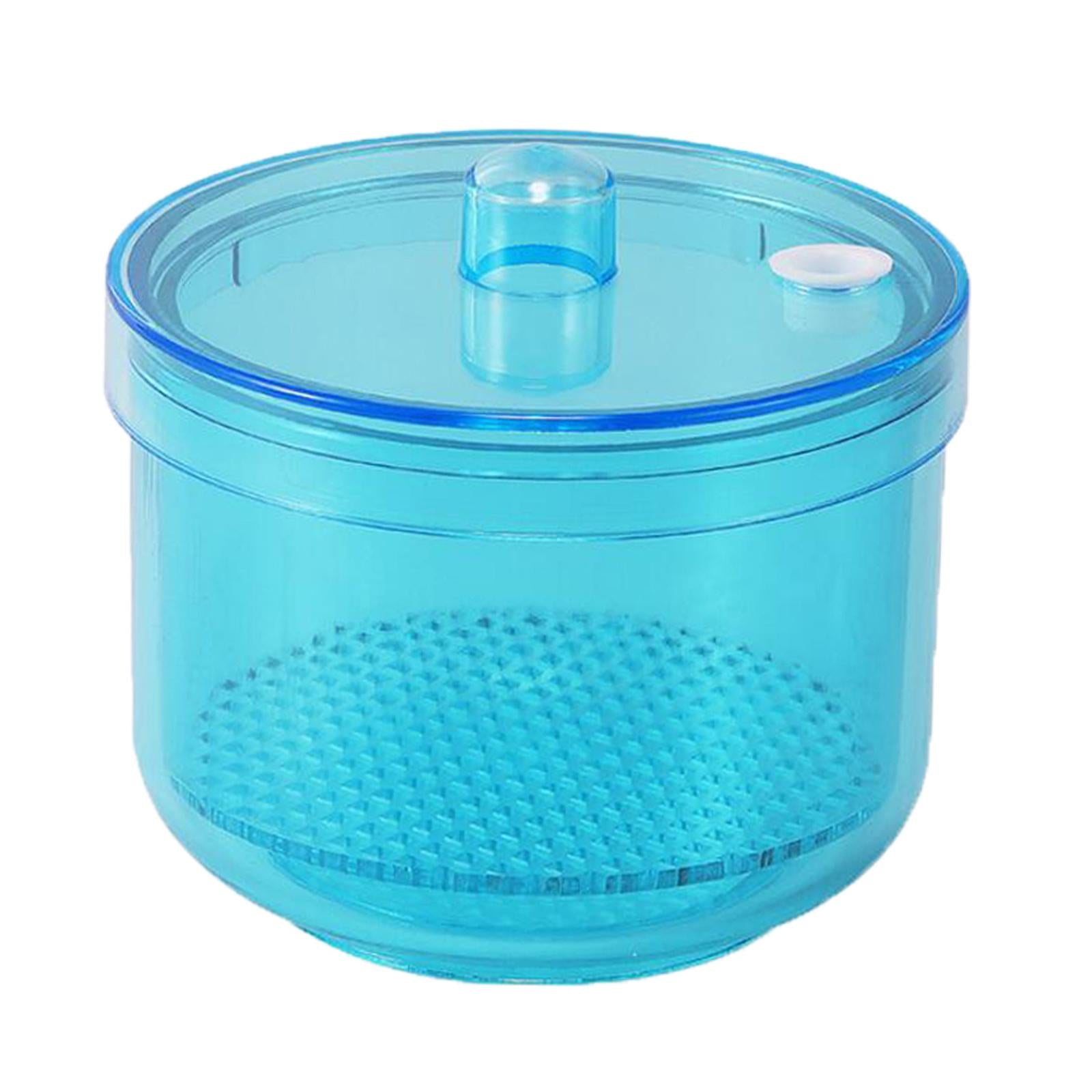 Portable Dental Disinfection Box Sterilizing Organizer for False Teeth blue