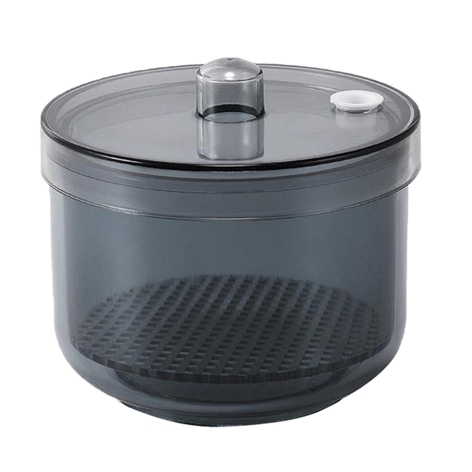 Portable Dental Disinfection Box Sterilizing Organizer for False Teeth black