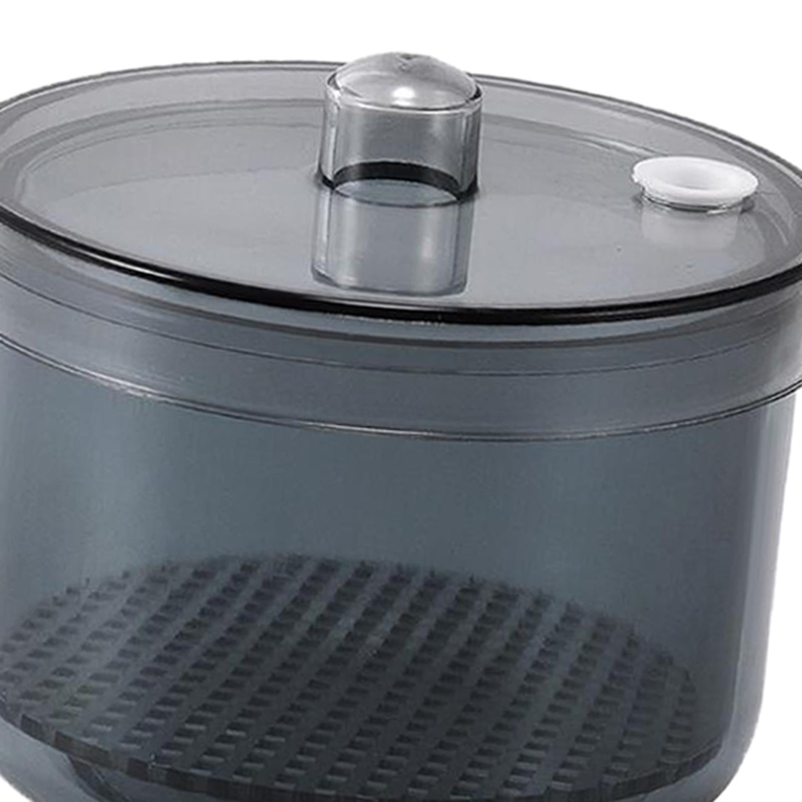 Portable Dental Disinfection Box Sterilizing Organizer for False Teeth black
