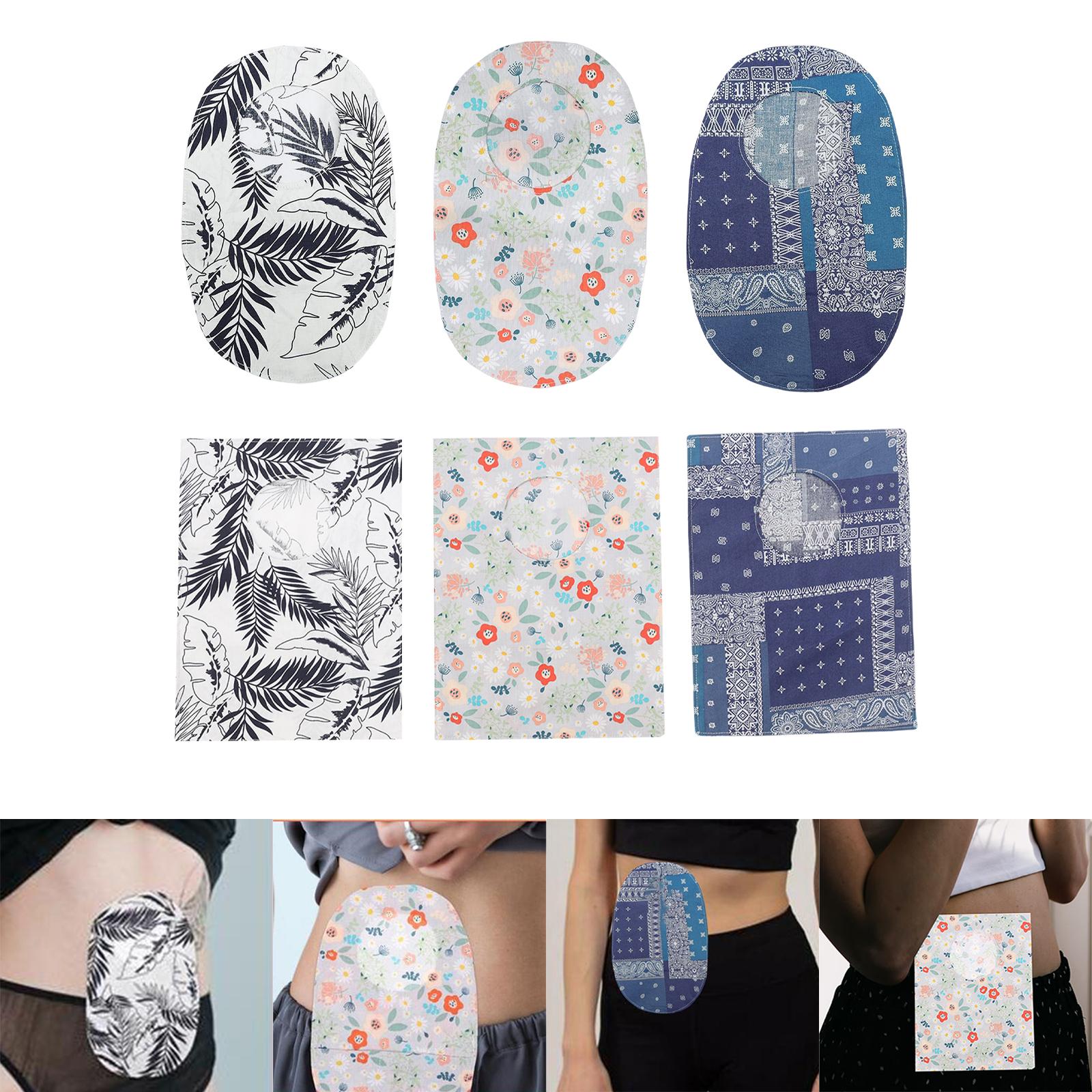 Protective Cover Pouch Bag System Colostomy Bags for Colostomy Urostomy leaves round