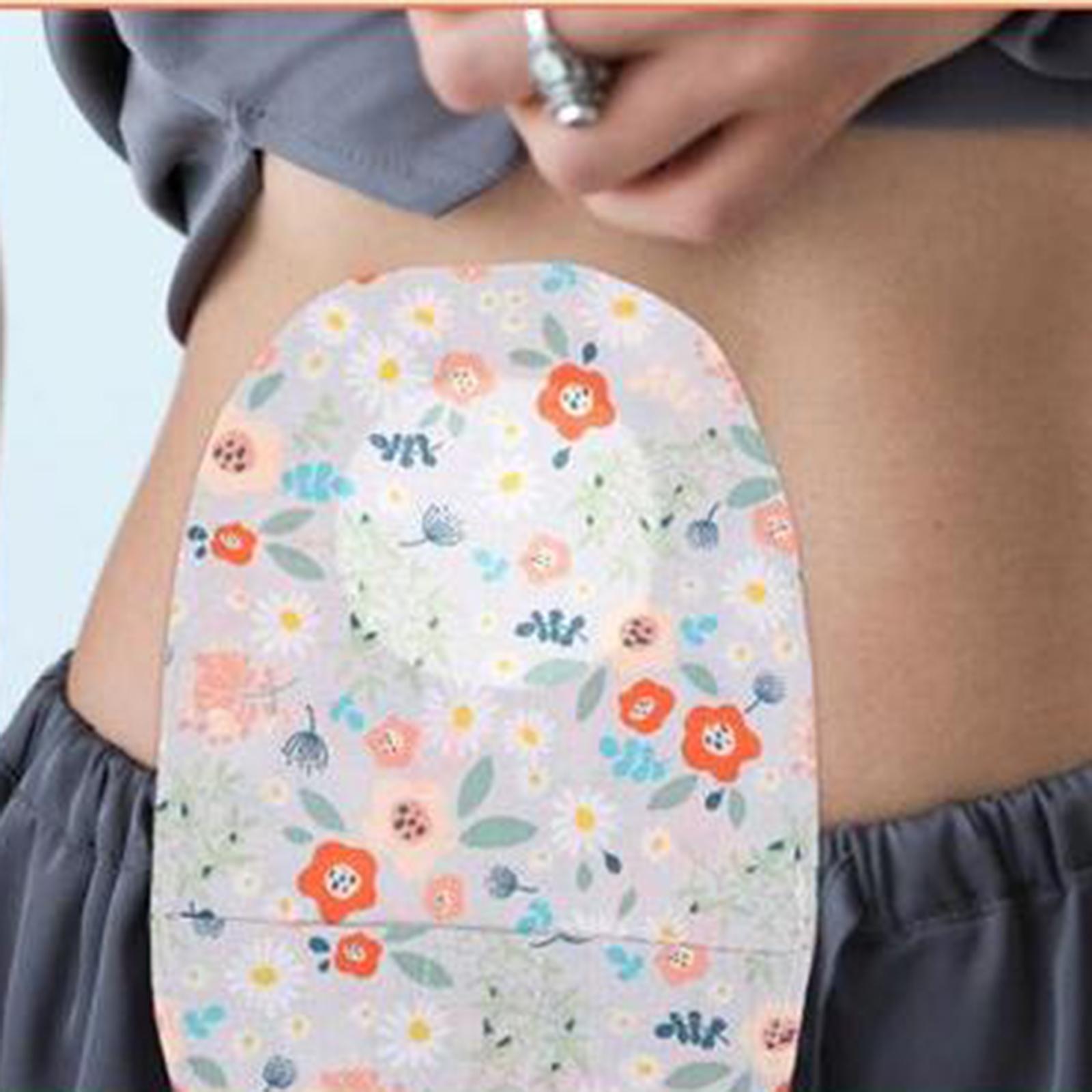 Protective Cover Pouch Bag System Colostomy Bags for Colostomy Urostomy flower round