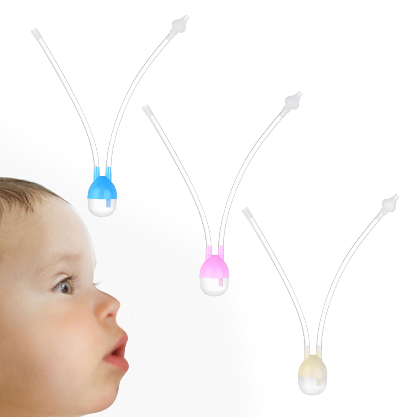 Baby Nasal Aspirator Nose Suction Clean Tool Soft Anti Reflux Pink