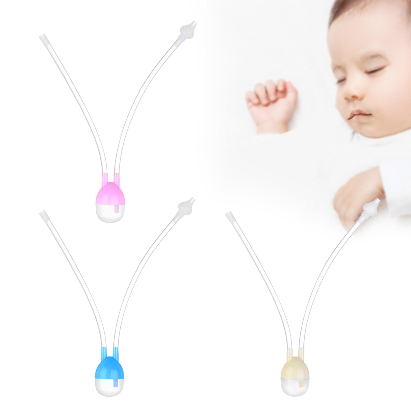 Baby Nasal Aspirator Nose Suction Clean Tool Soft Anti Reflux Pink