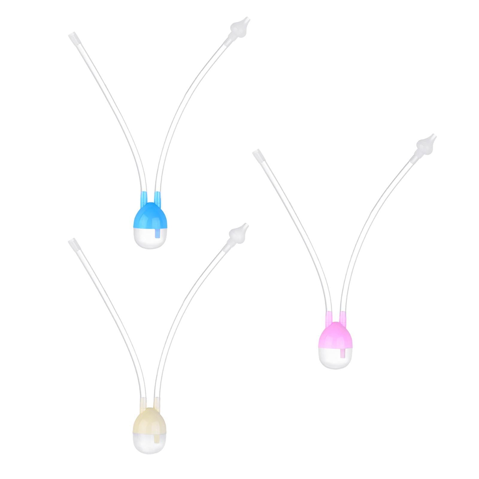 Baby Nasal Aspirator Nose Suction Clean Tool Soft Anti Reflux Pink