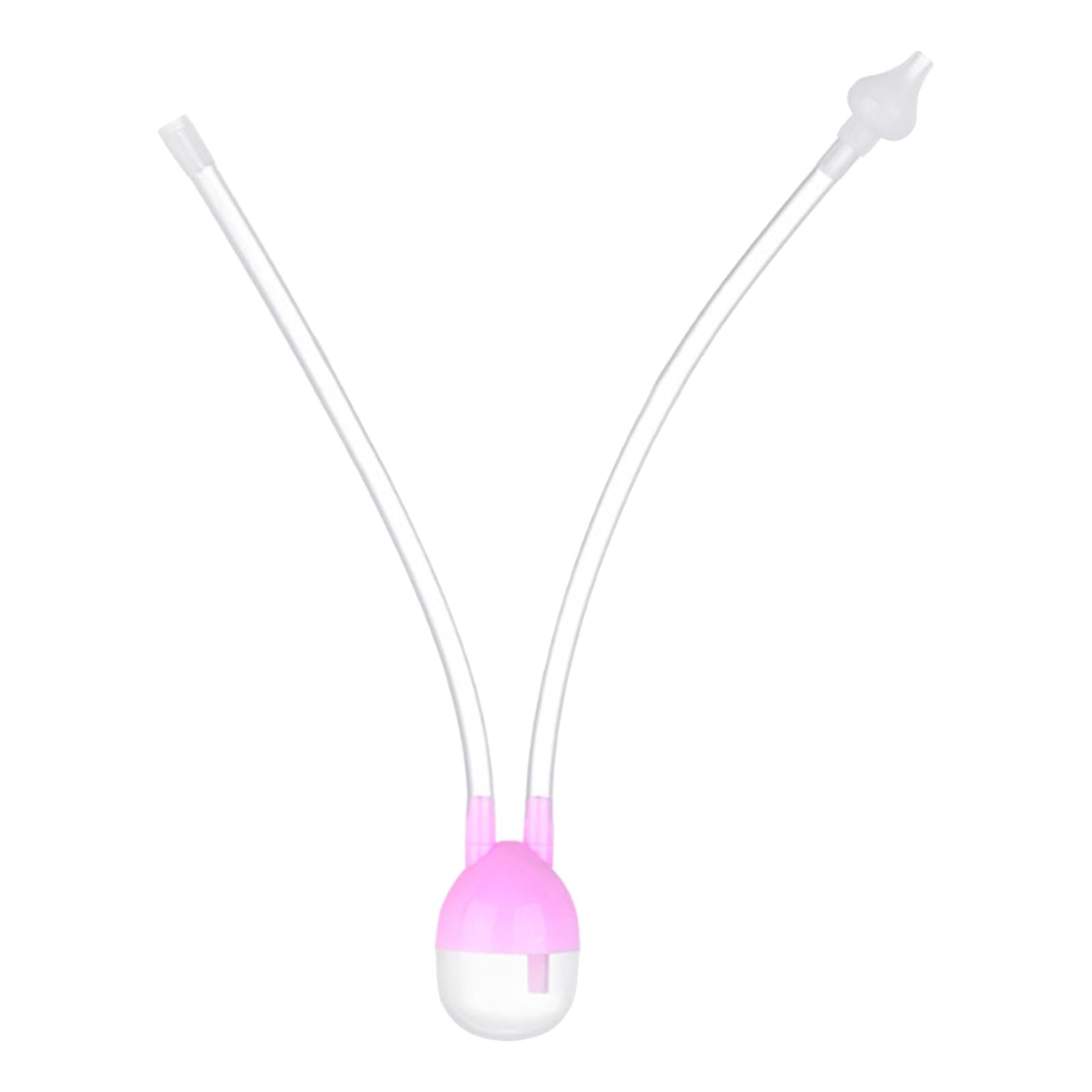 Baby Nasal Aspirator Nose Suction Clean Tool Soft Anti Reflux Pink