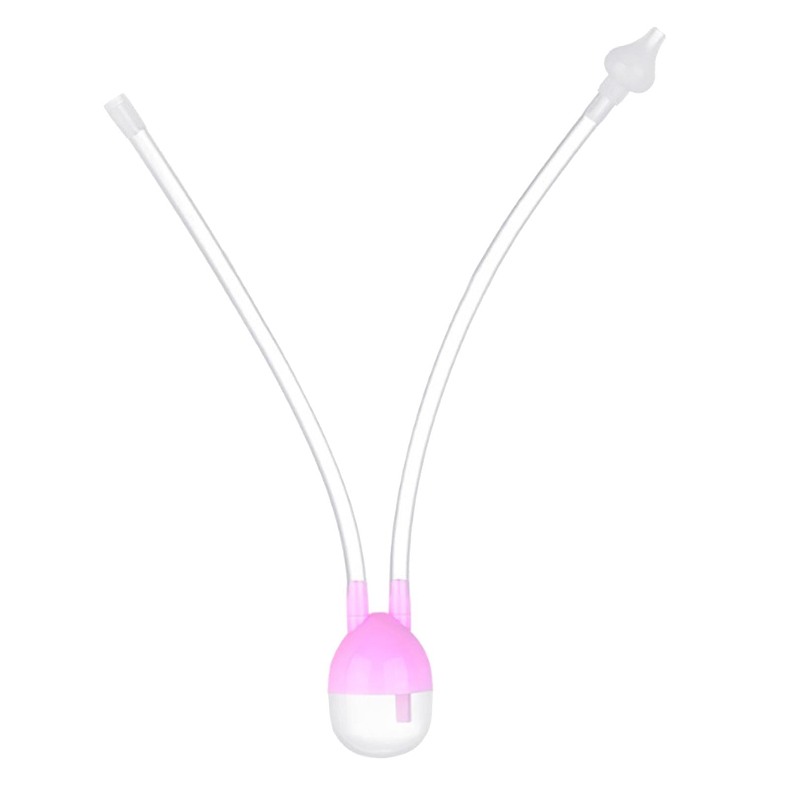 Baby Nasal Aspirator Nose Suction Clean Tool Soft Anti Reflux Pink