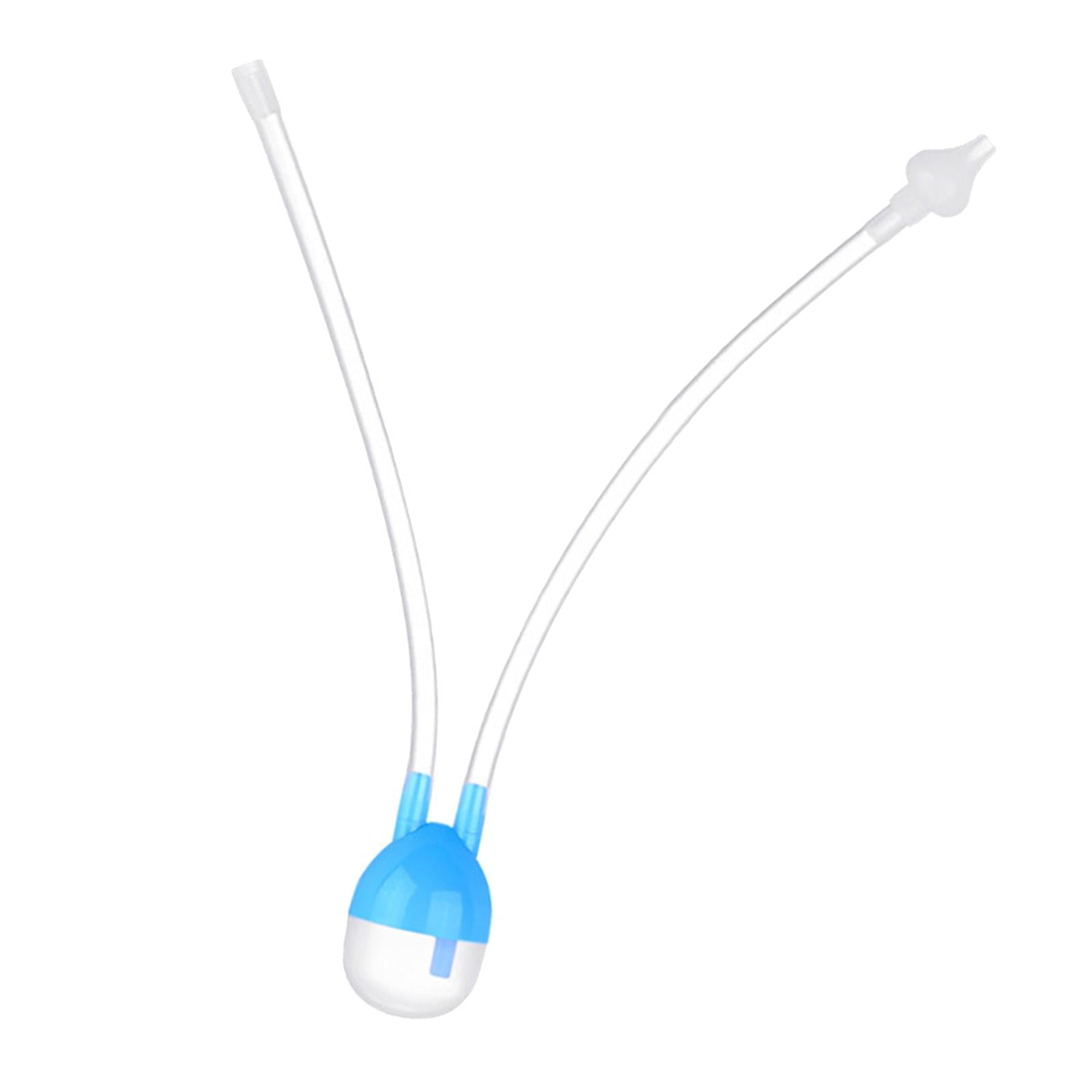 Baby Nasal Aspirator Nose Suction Clean Tool Soft Anti Reflux Blue