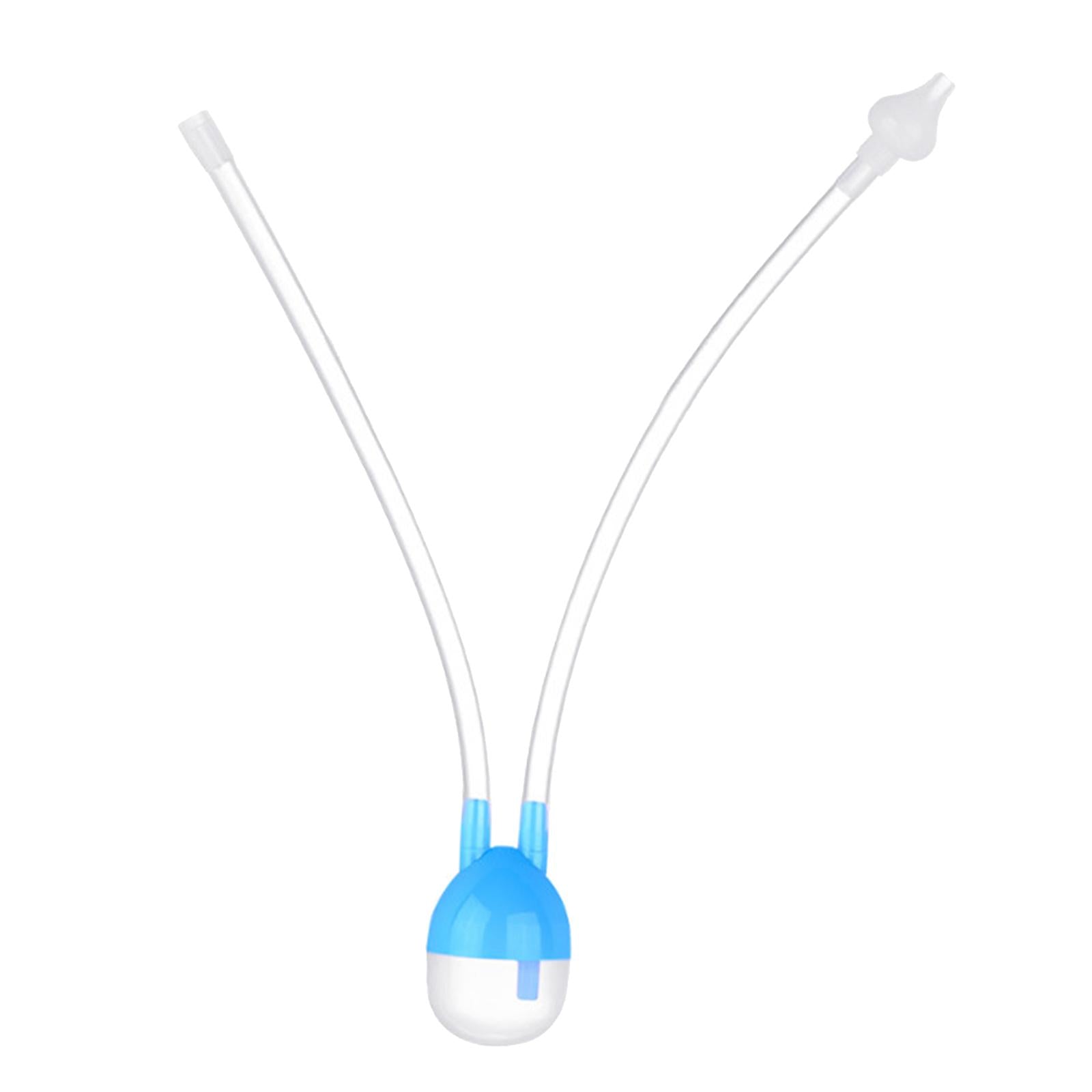 Baby Nasal Aspirator Nose Suction Clean Tool Soft Anti Reflux Blue