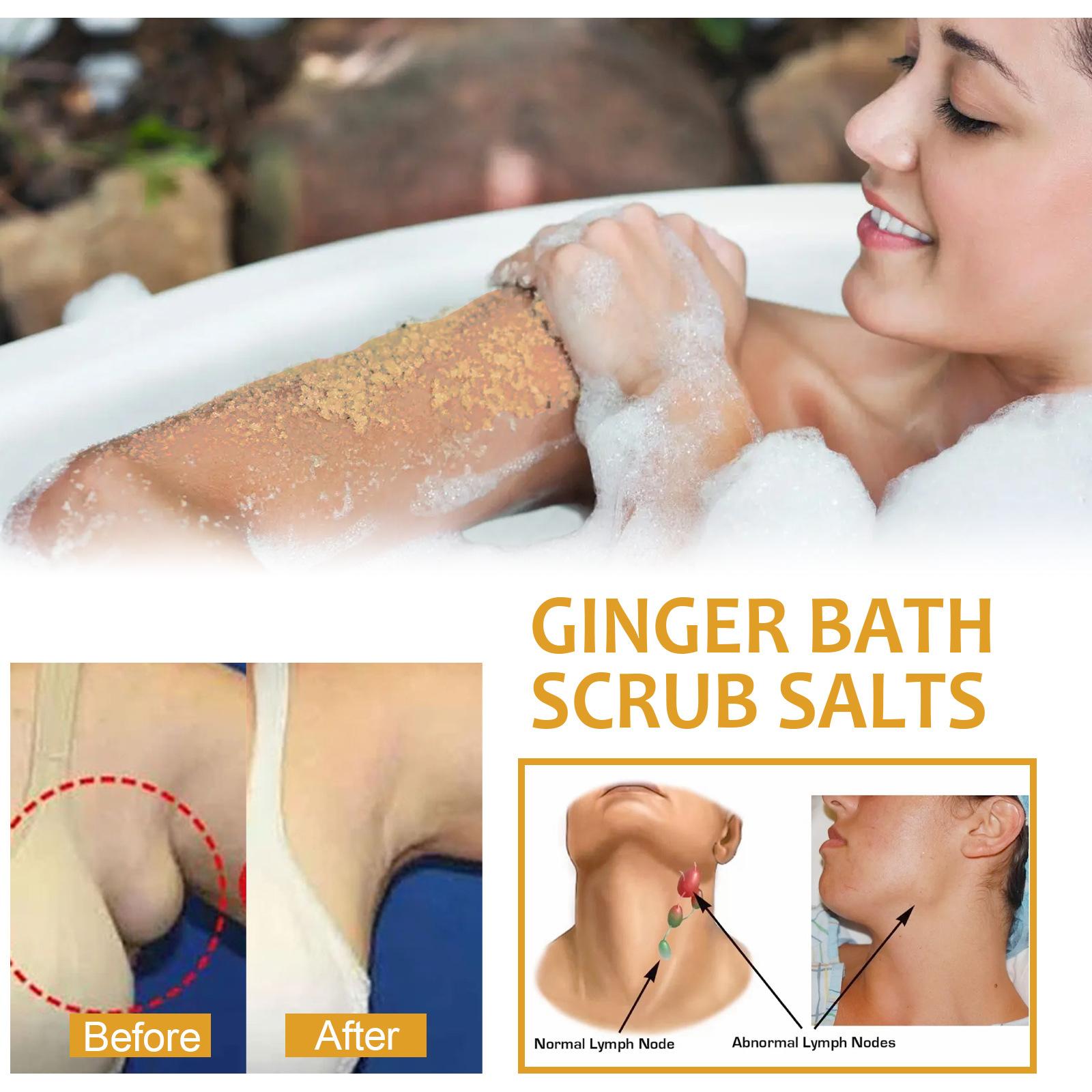 Ginger Bath Scrub Salts 30G Exfoliates, Moisturizes, and Nourishes Skin 1Pcs