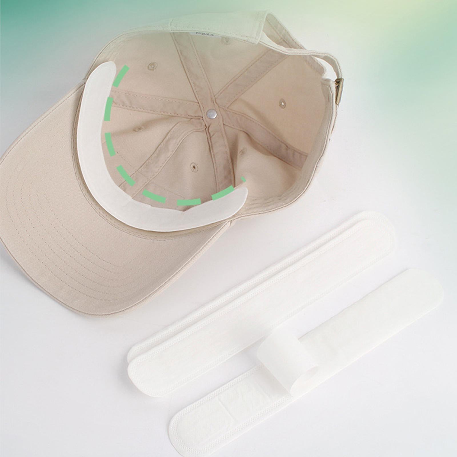 10Pcs Hat Sweat Liner Disposable for Women Men Moisture Absorbing White