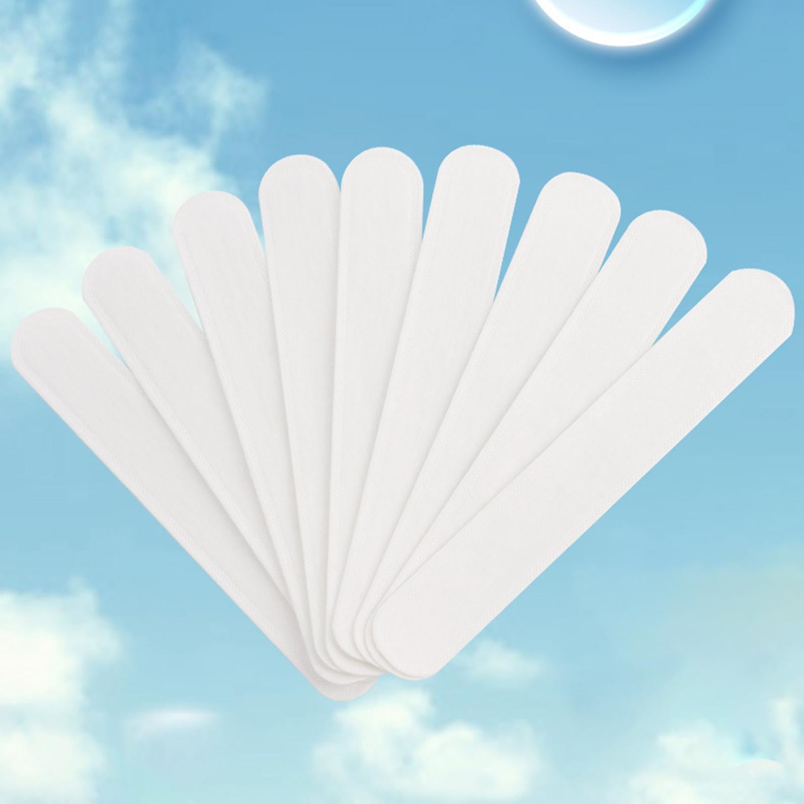 10Pcs Hat Sweat Liner Disposable for Women Men Moisture Absorbing White