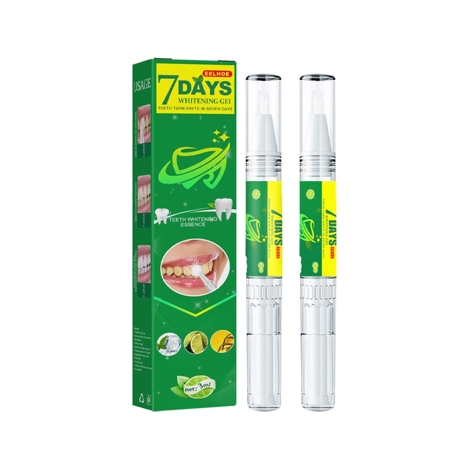 Teeth Whitening Pen 3ml 0.1 fl oz Stain Remover Non Sensitive Oral Tool 2Pcs