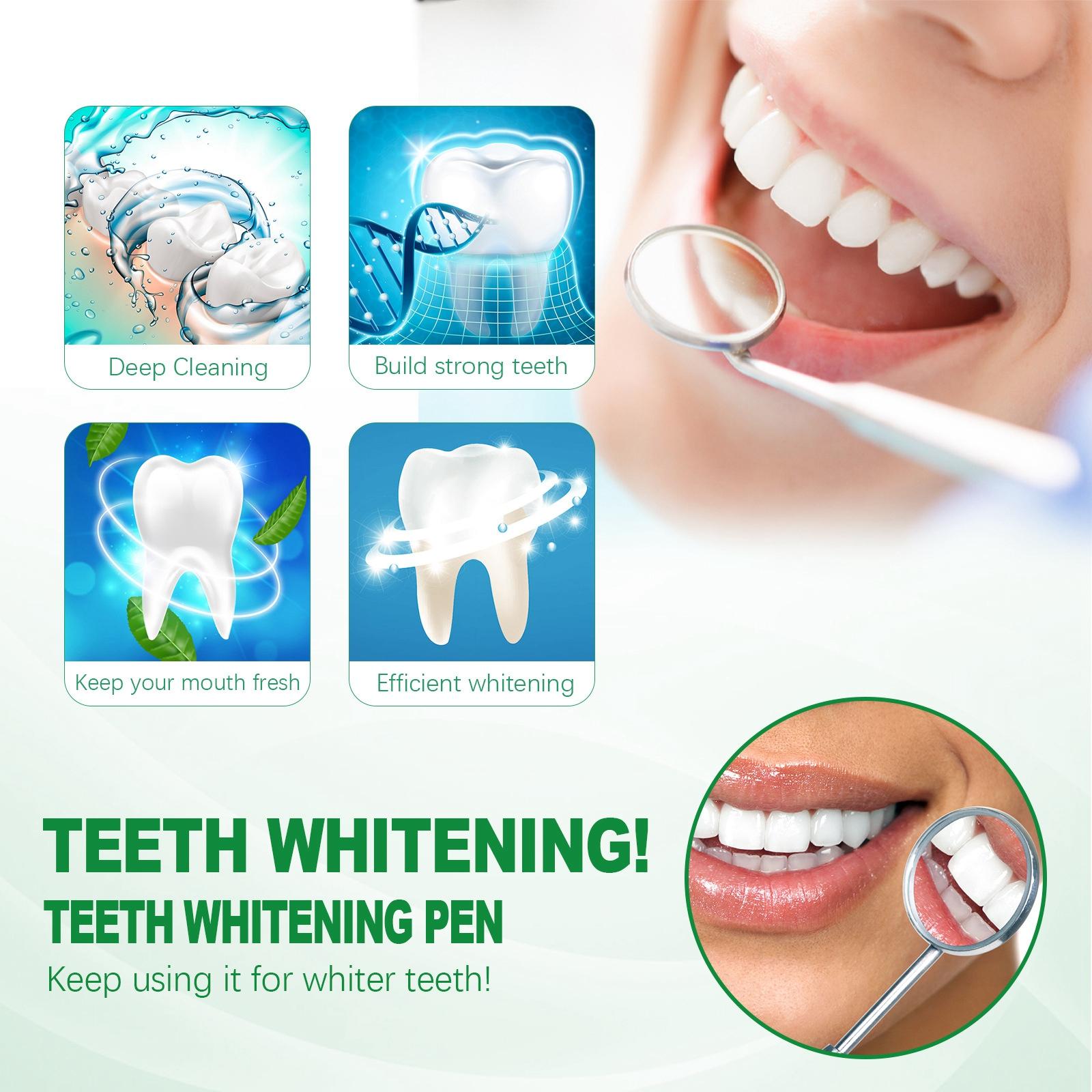 Teeth Whitening Pen 3ml 0.1 fl oz Stain Remover Non Sensitive Oral Tool 2Pcs