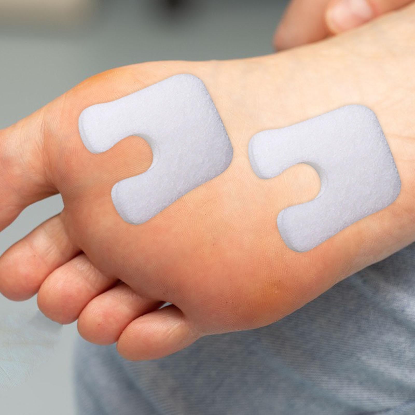 2x U Shaped Felt Callus Pads Reduce Foot Pain Comfortable White
