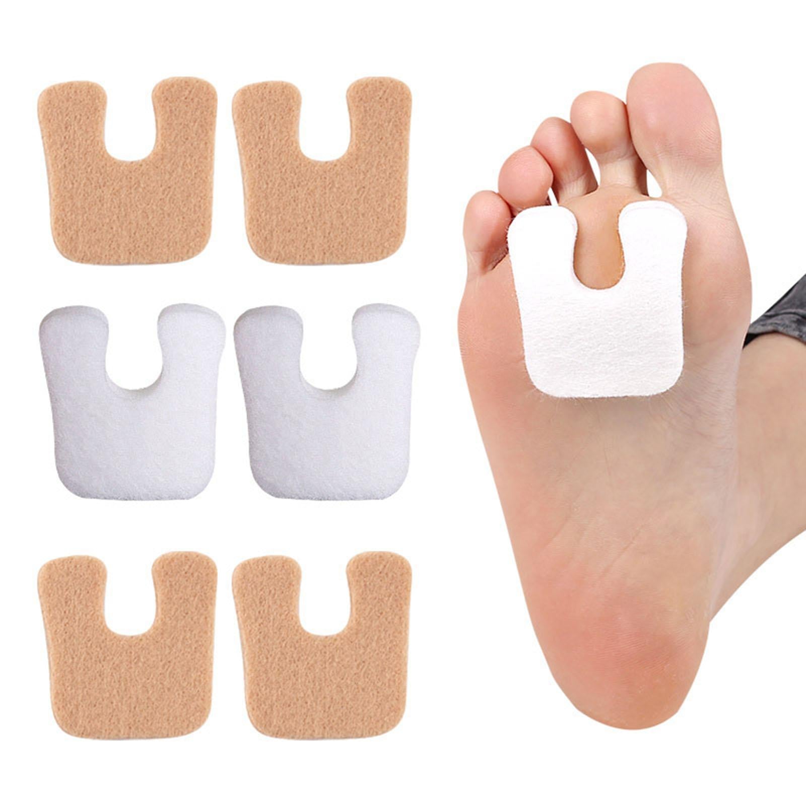 2x U Shaped Felt Callus Pads Reduce Foot Pain Comfortable Skin Color