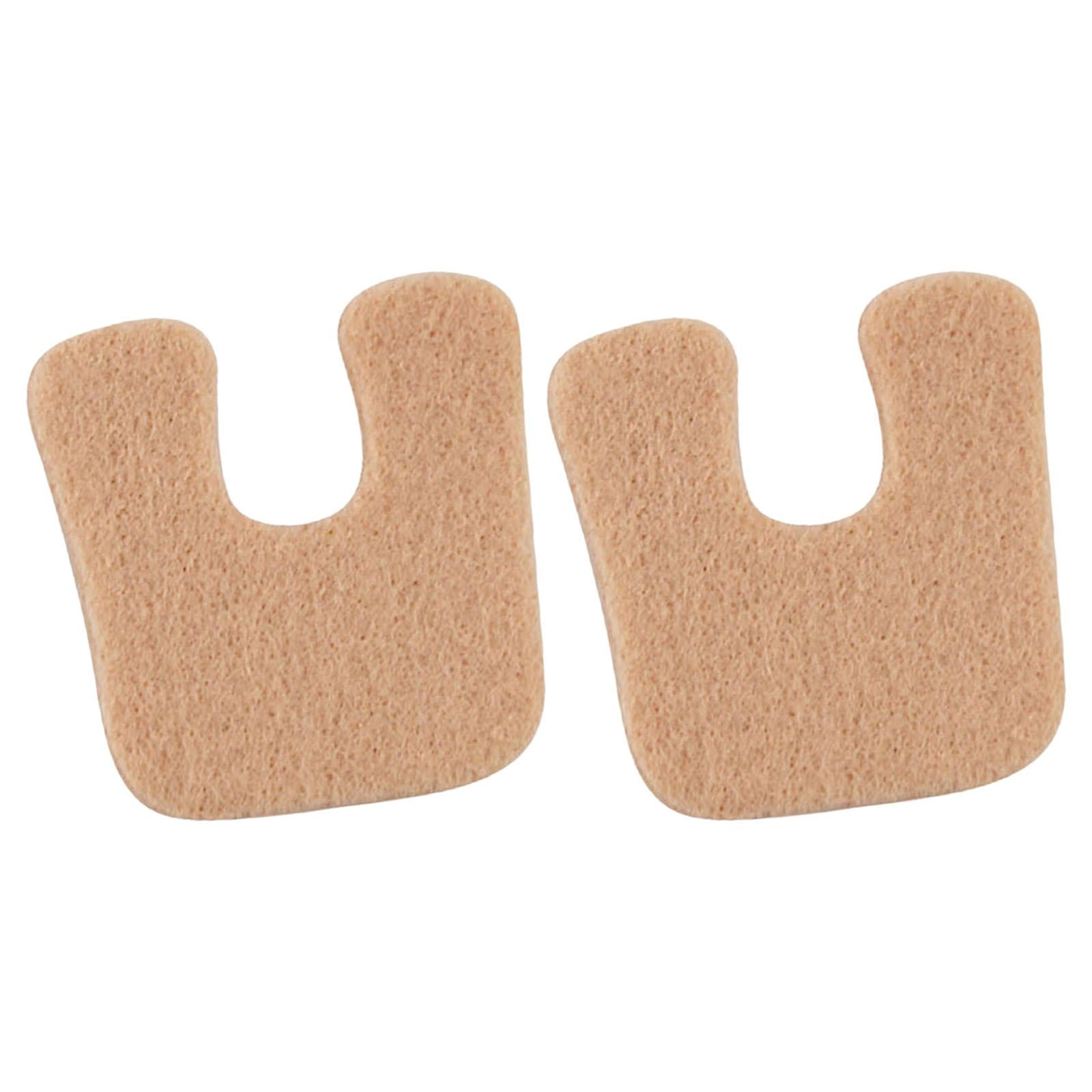 2x U Shaped Felt Callus Pads Reduce Foot Pain Comfortable Skin Color