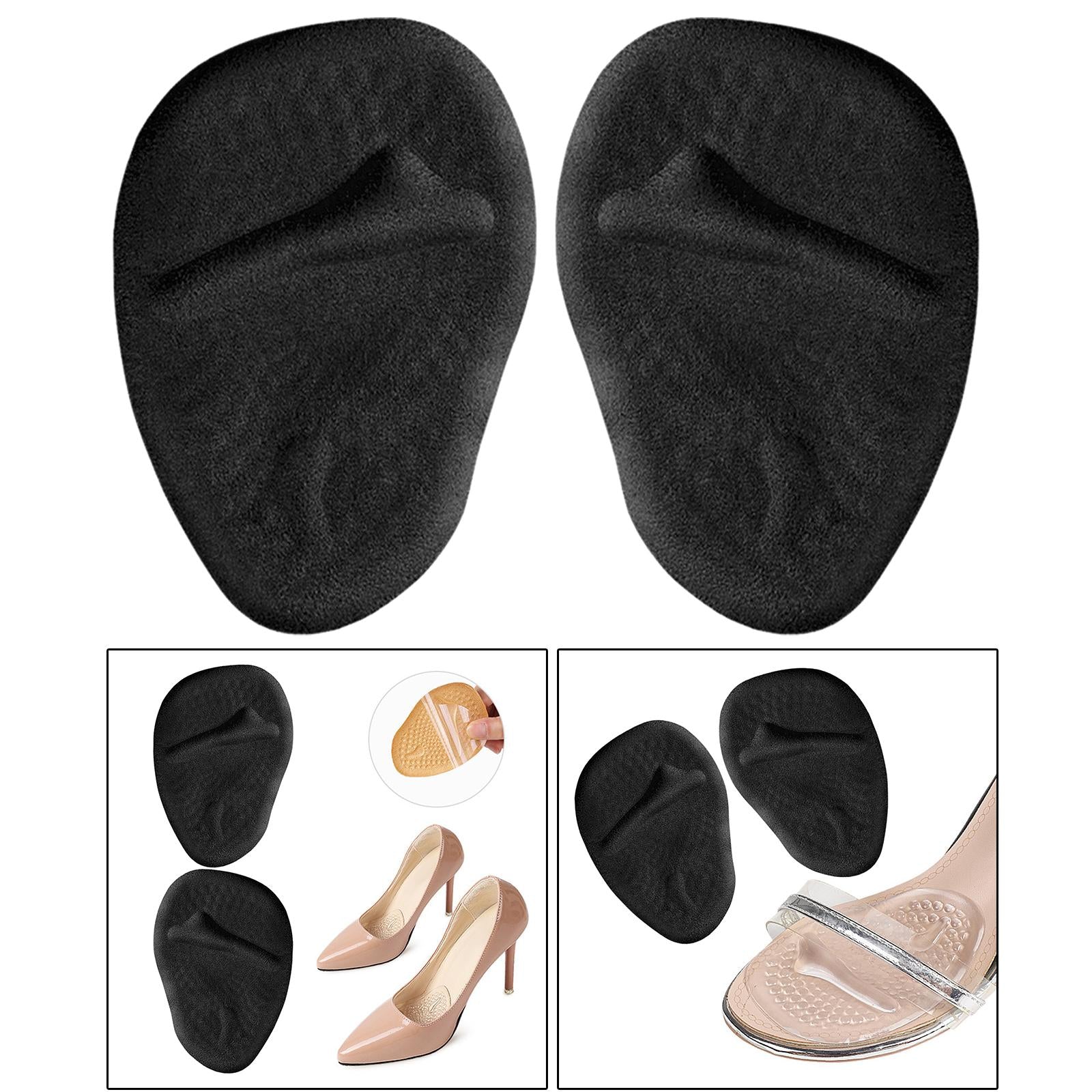 2x Metatarsal Pads Absorb Sweat Suit for All Shoes Comfortable Black