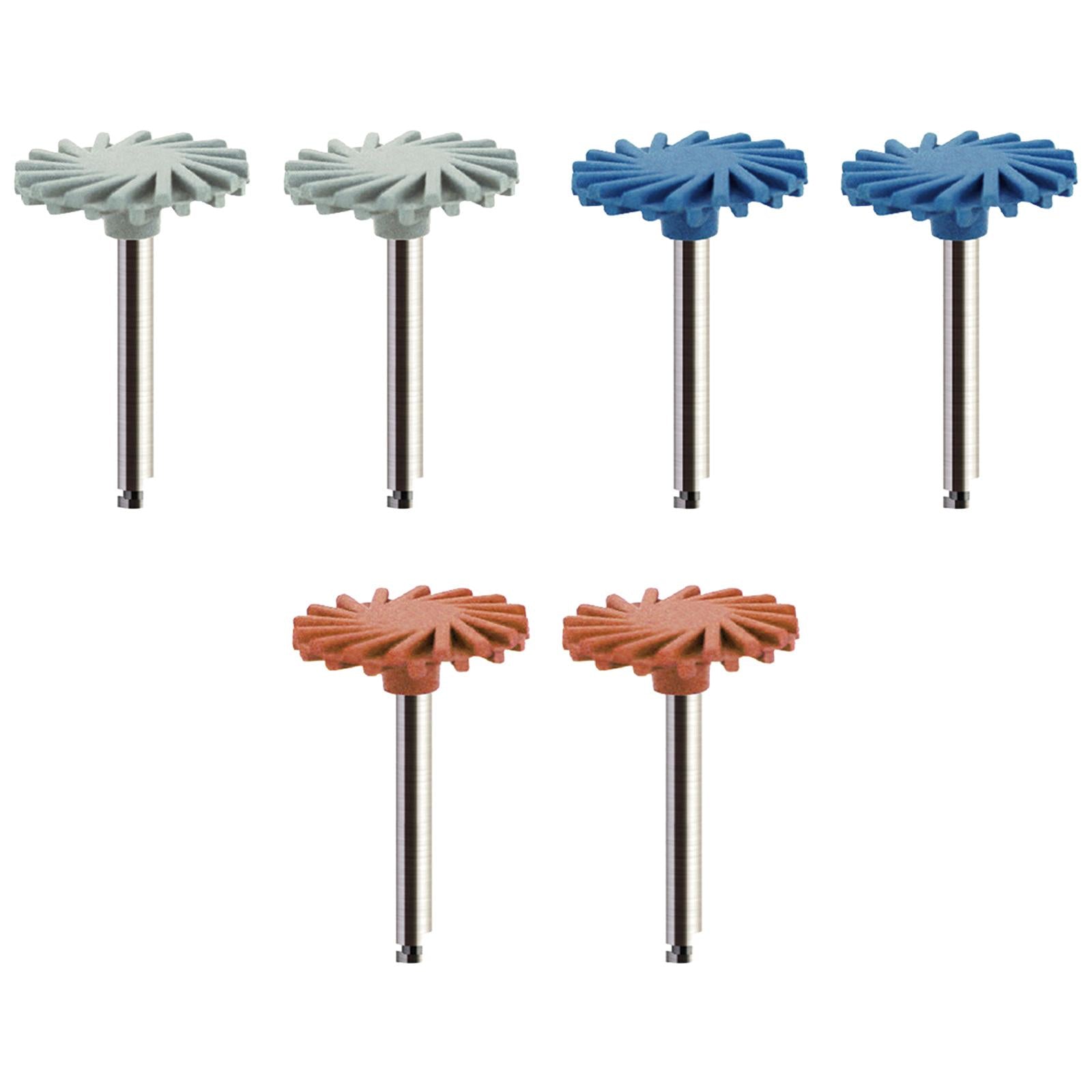 6Pcs Dental RA Disc Smoothing Pre Polishing High Gloss Polishing for Crown