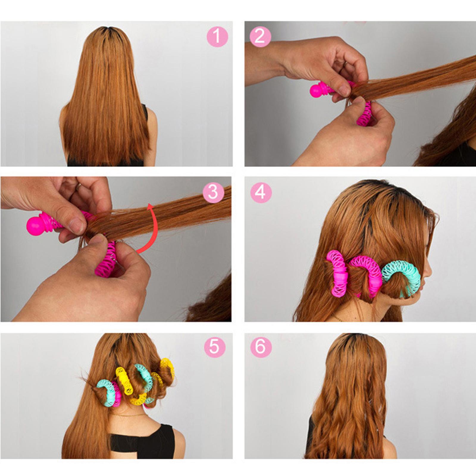 Headband Scrunchies Hair Roller Heatless Hair Curler for DIY Styling Tools 6 Large