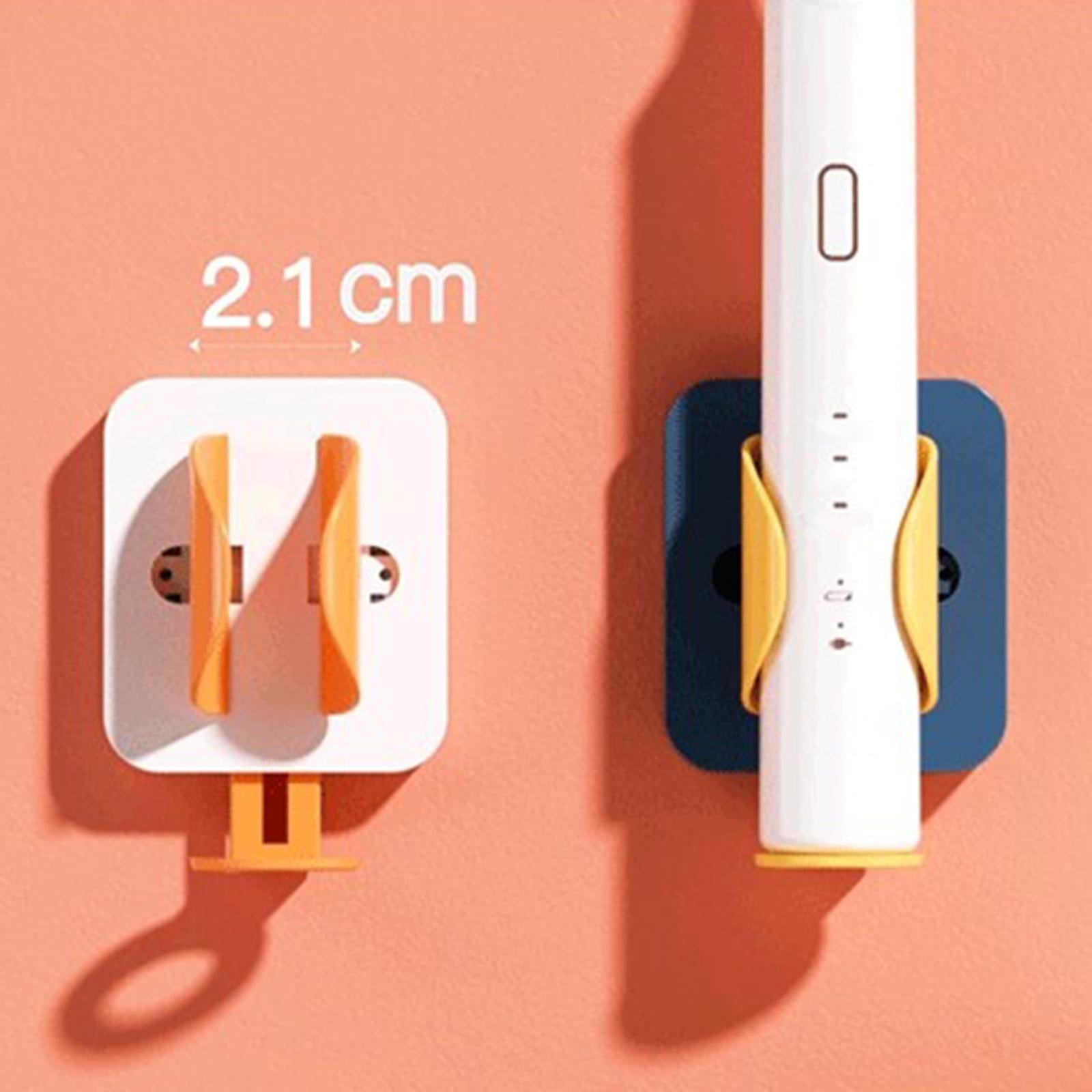 Electric Toothbrush Holder Self Adhesive Gravity Sensor White Orange