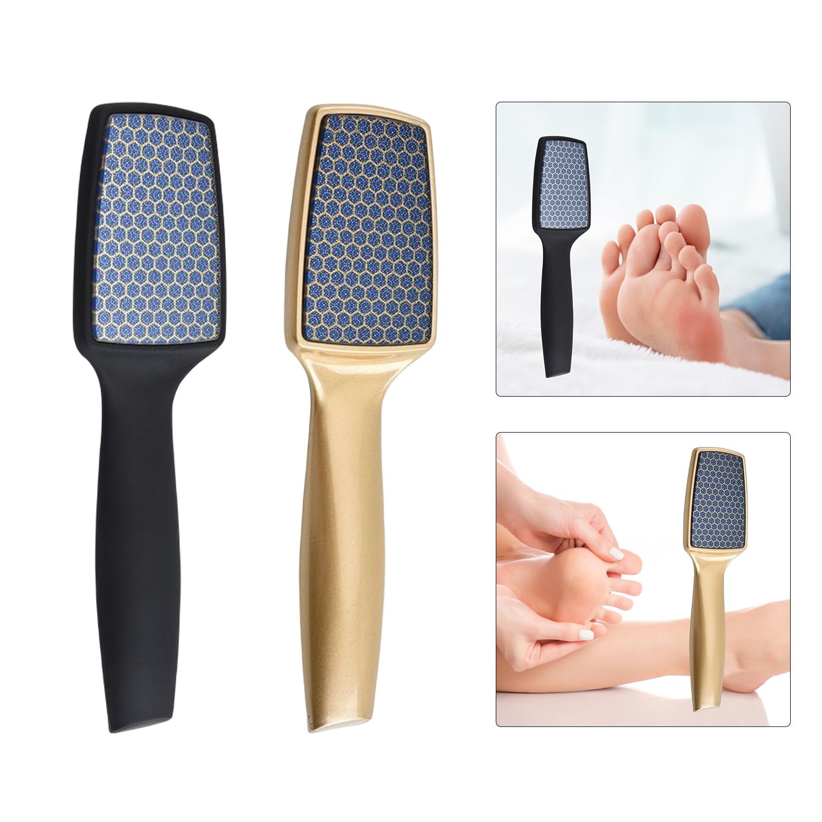 Manual Foot File Easy Clean Foot Scraper Nano Glass Portable for Women Black