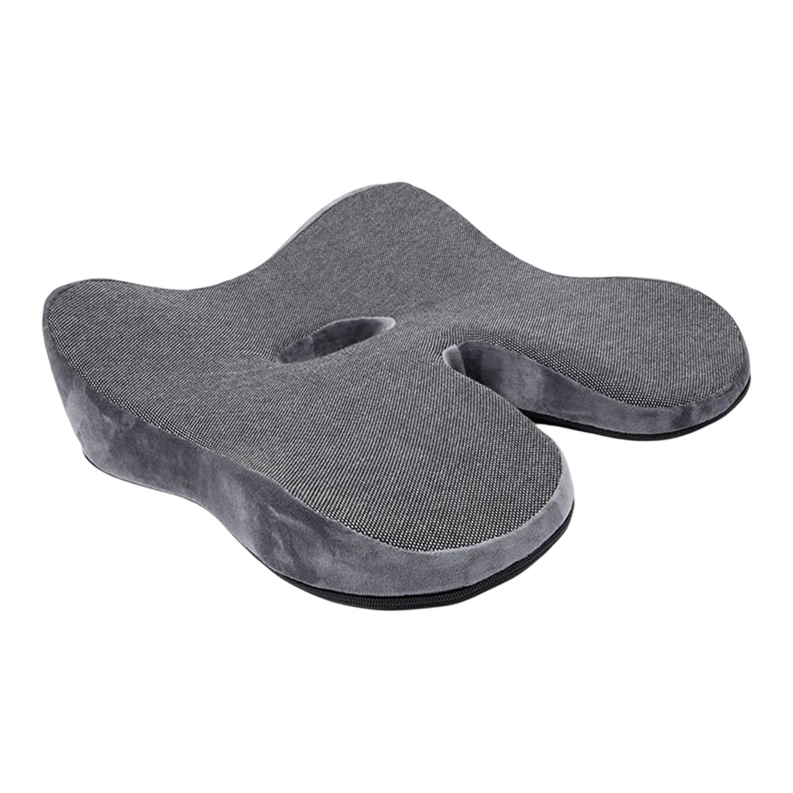 Breathable Memory Foam Seat Cushion U Shape Seat Cushion Contoured Corrector Grey