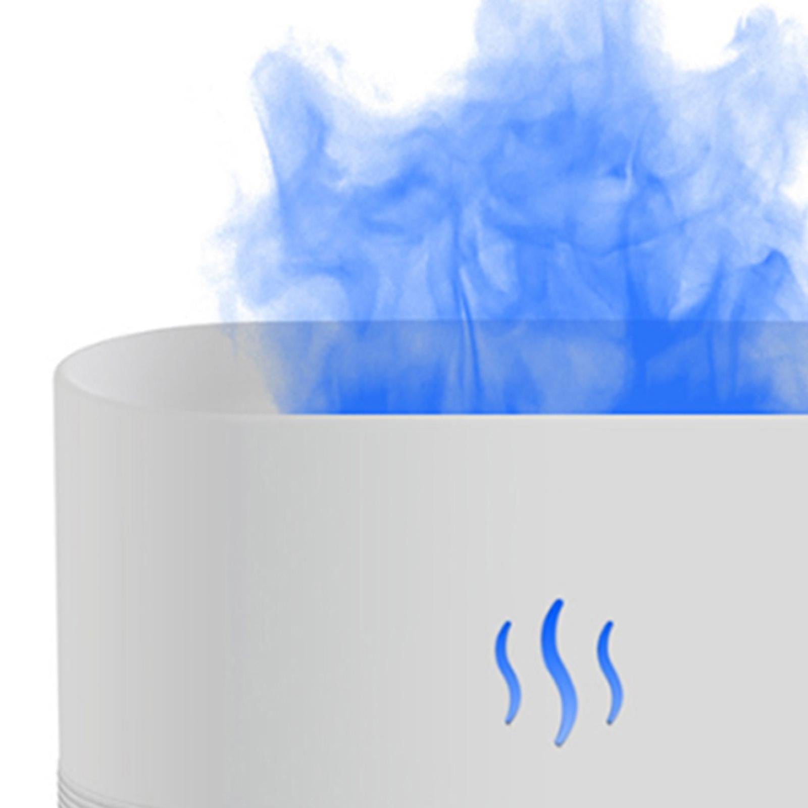 Air Humidifier USB with Realistic Flame Auto Shut Off Home Decor White