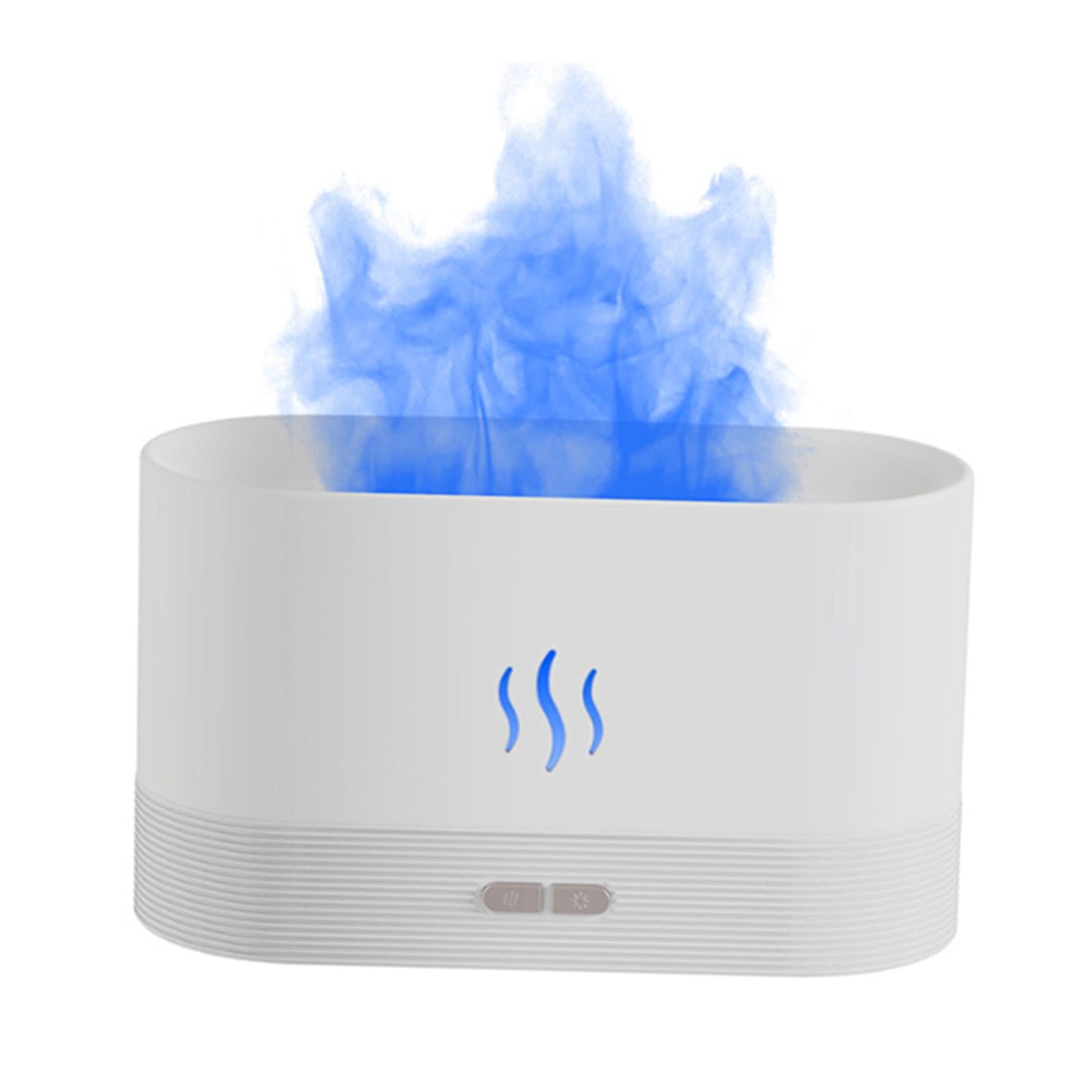 Air Humidifier USB with Realistic Flame Auto Shut Off Home Decor White