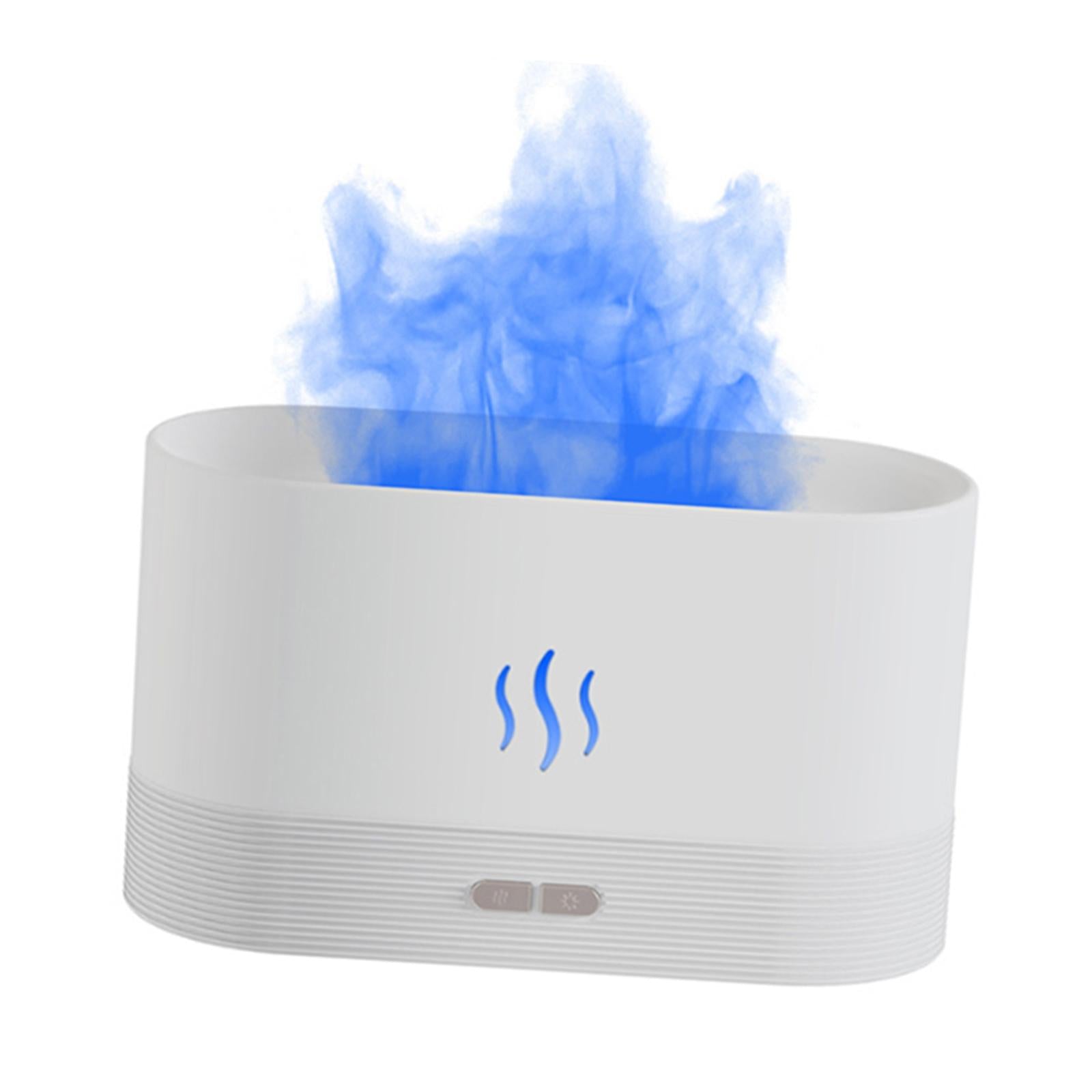 Air Humidifier USB with Realistic Flame Auto Shut Off Home Decor White