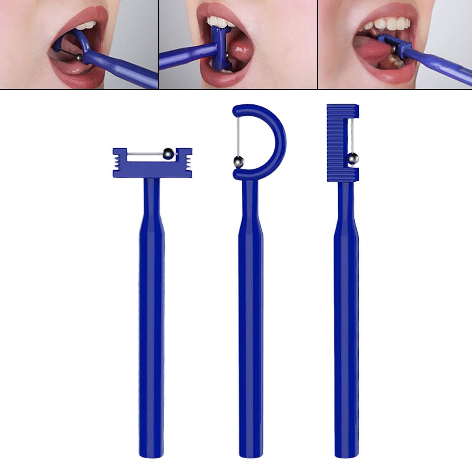 3Pieces Tongue Tip Exercise Set for Improves Feeding Skills Speech Clarity